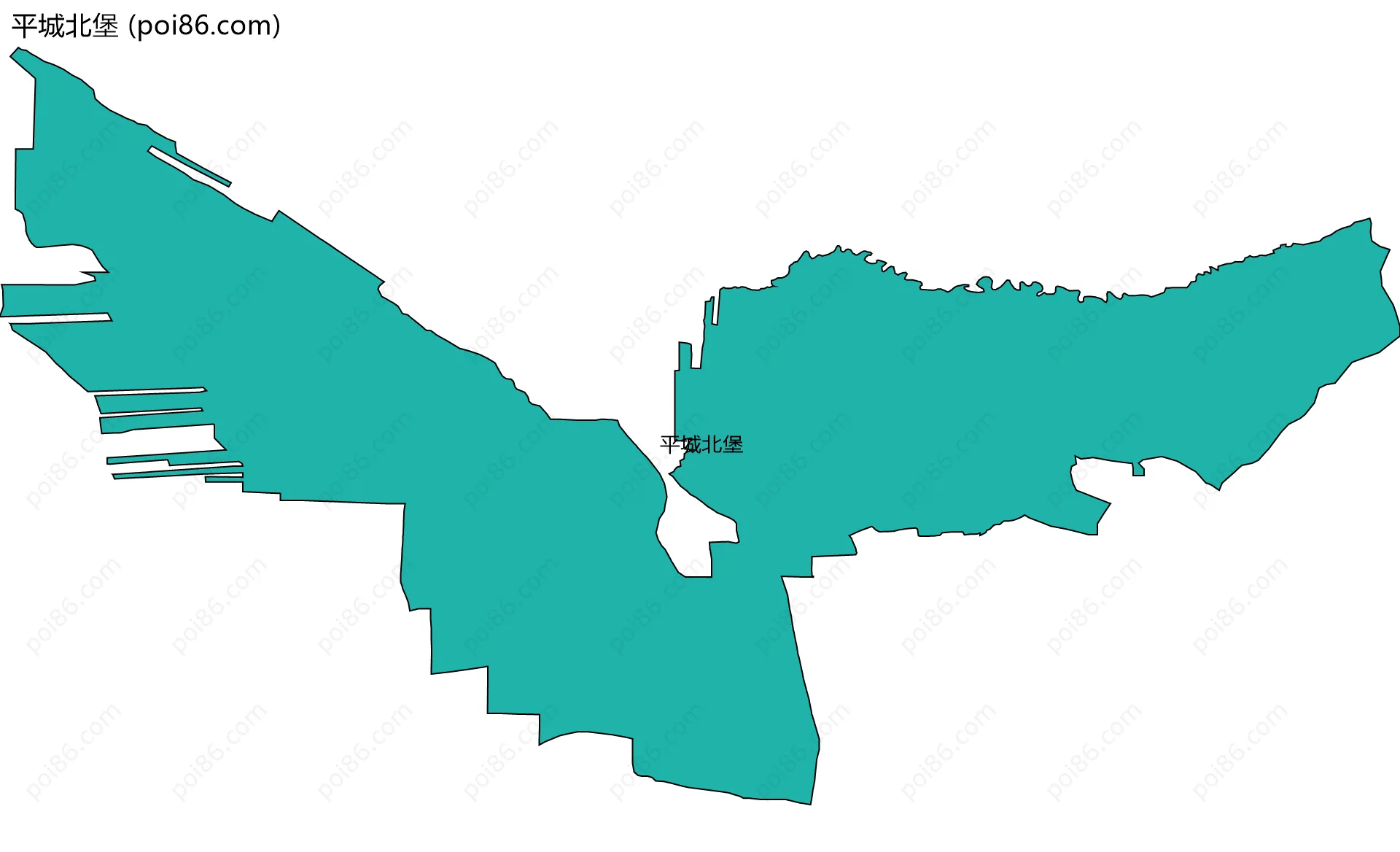 平城北堡边界地图