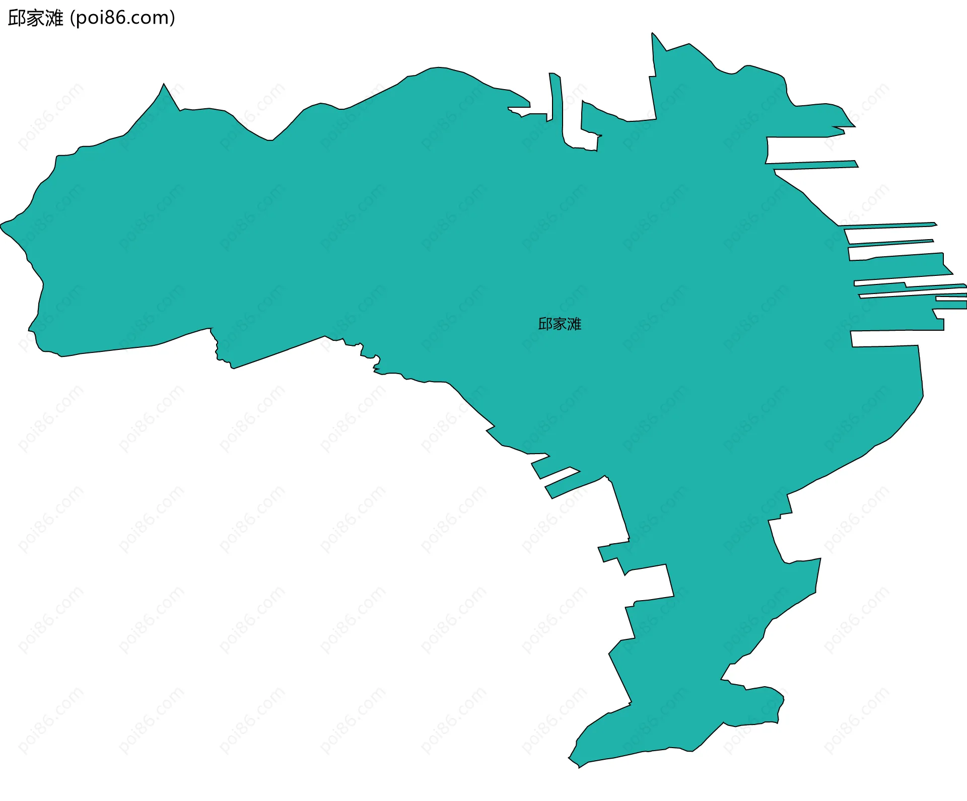 邱家滩边界地图