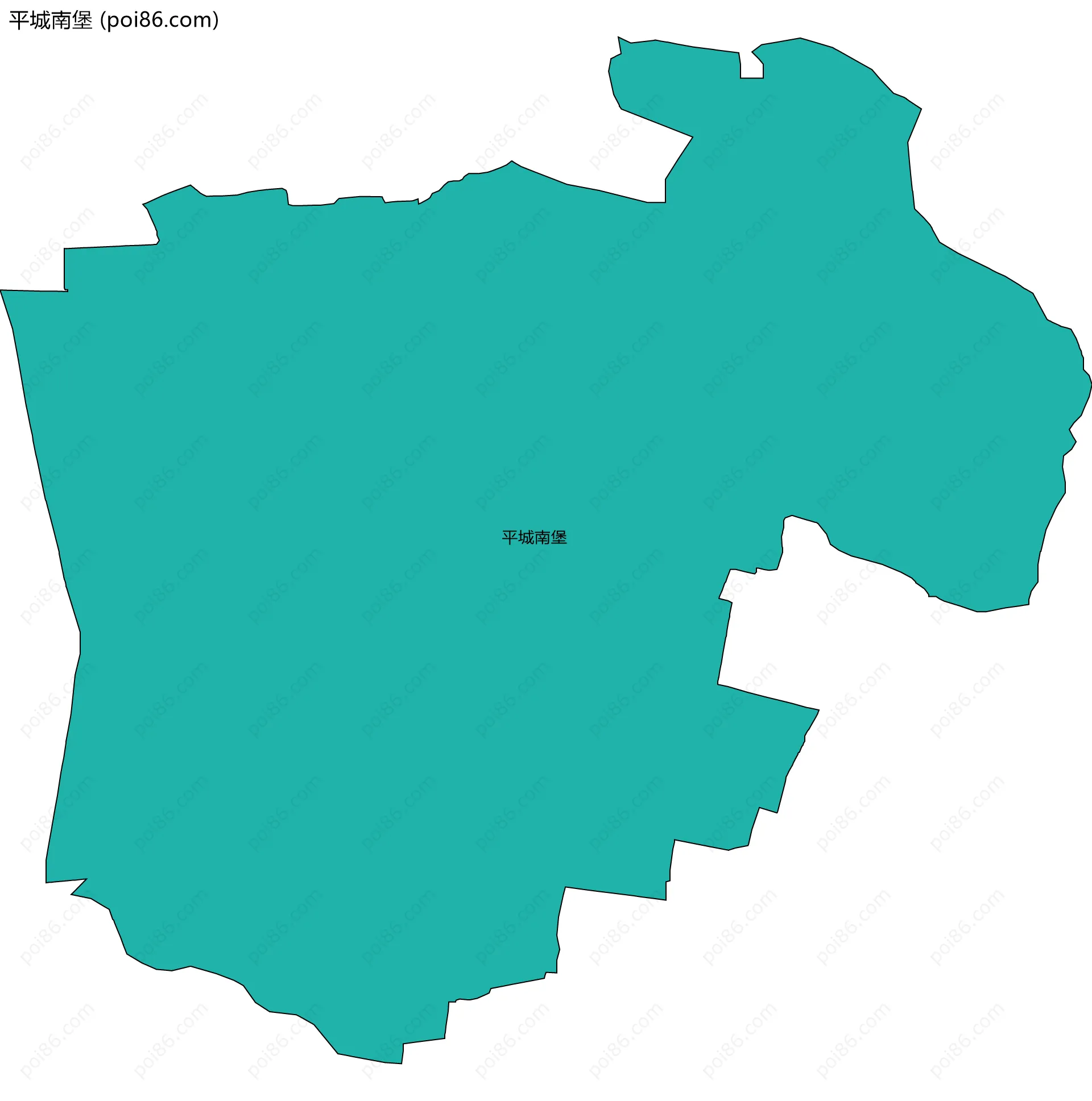 平城南堡边界地图