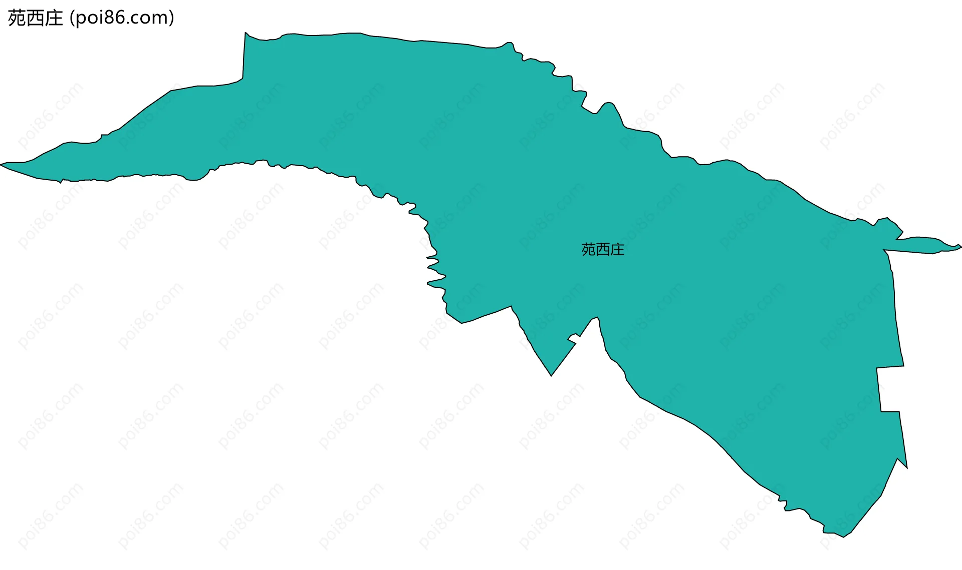 苑西庄边界地图