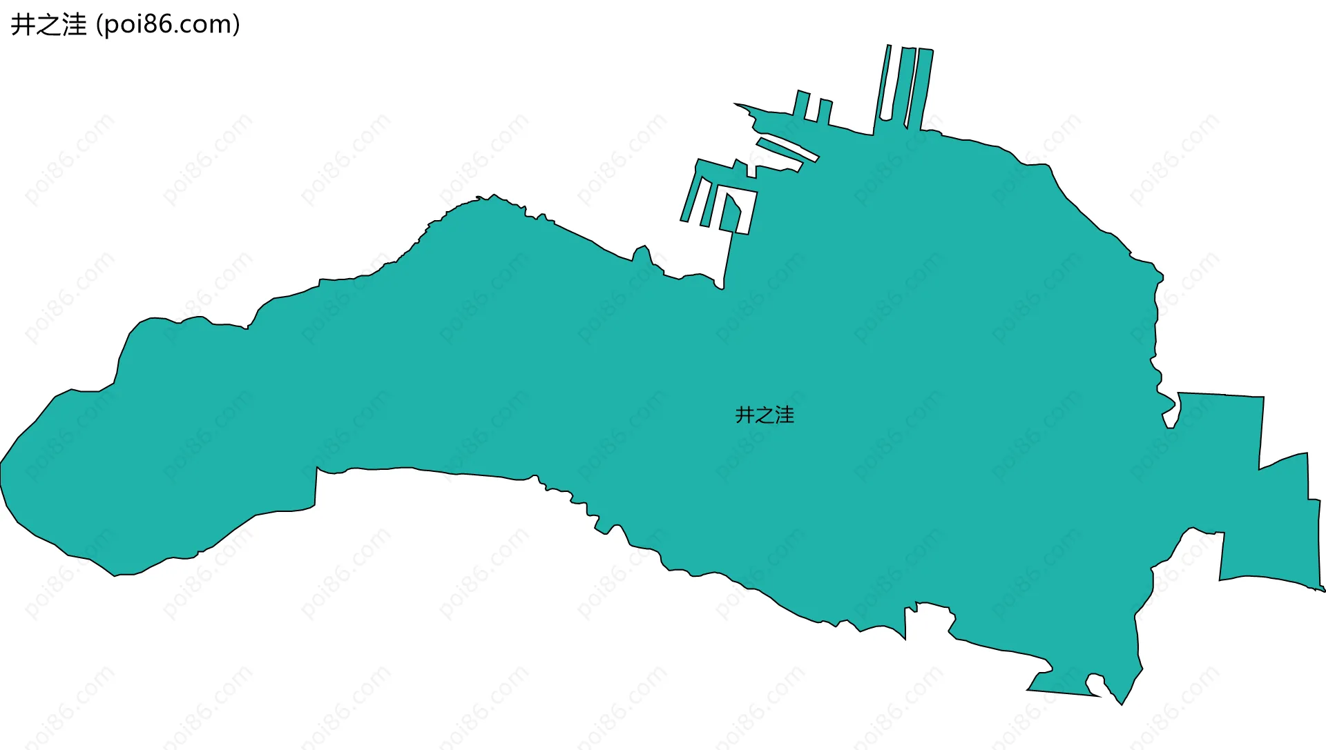 井之洼边界地图