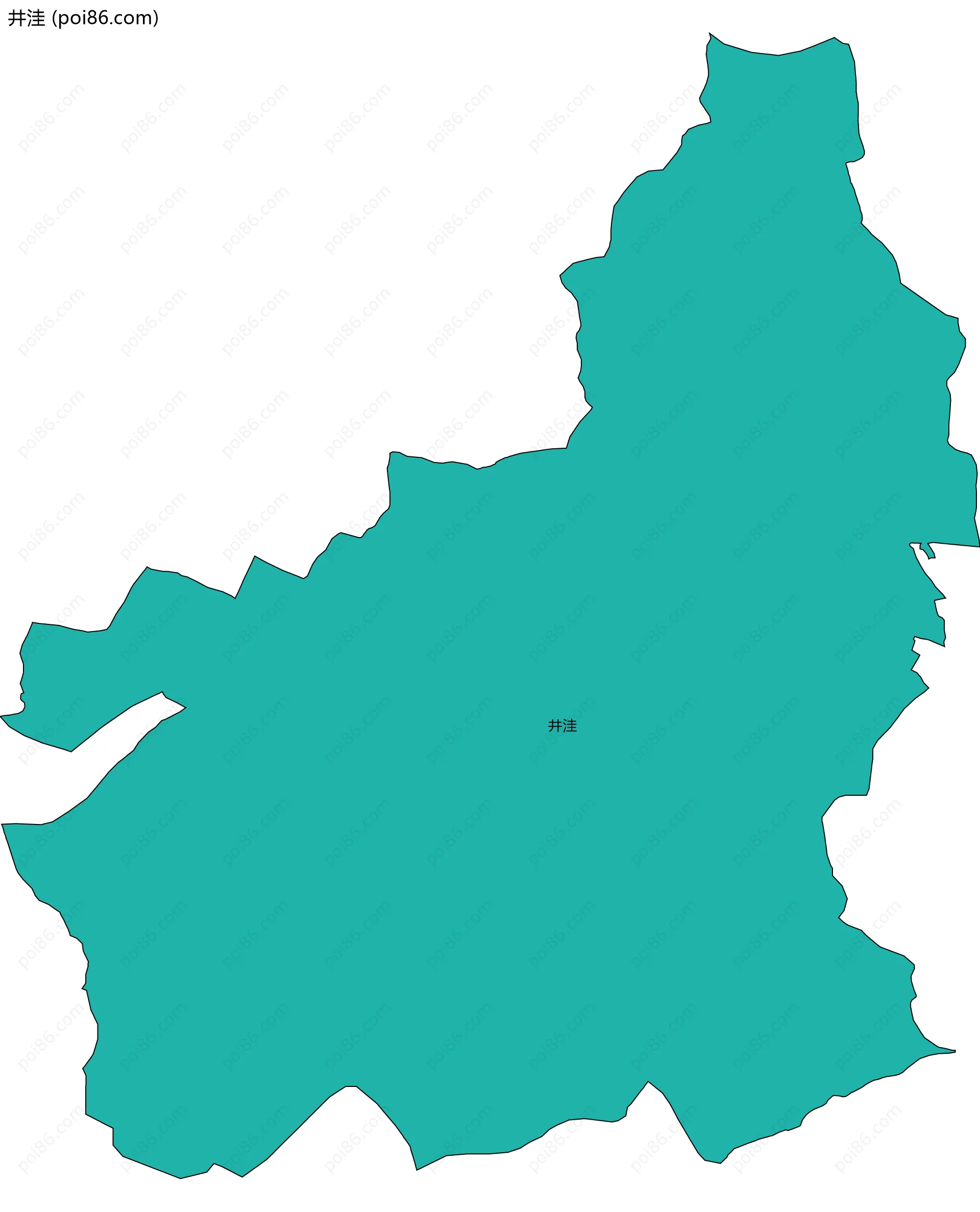 井洼边界地图