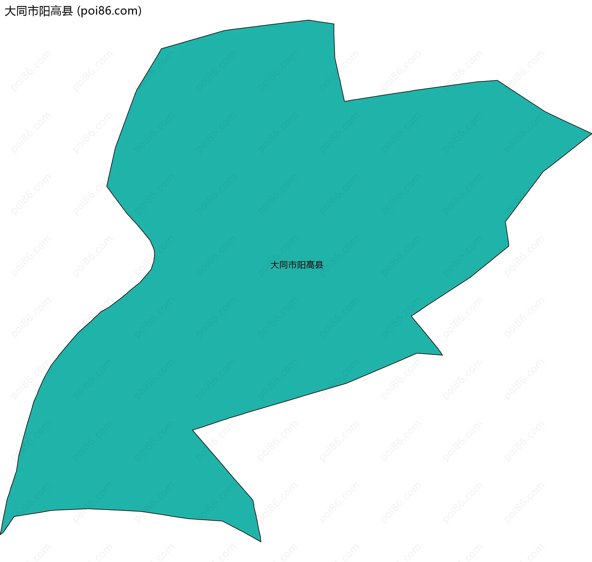 大同市阳高县边界地图