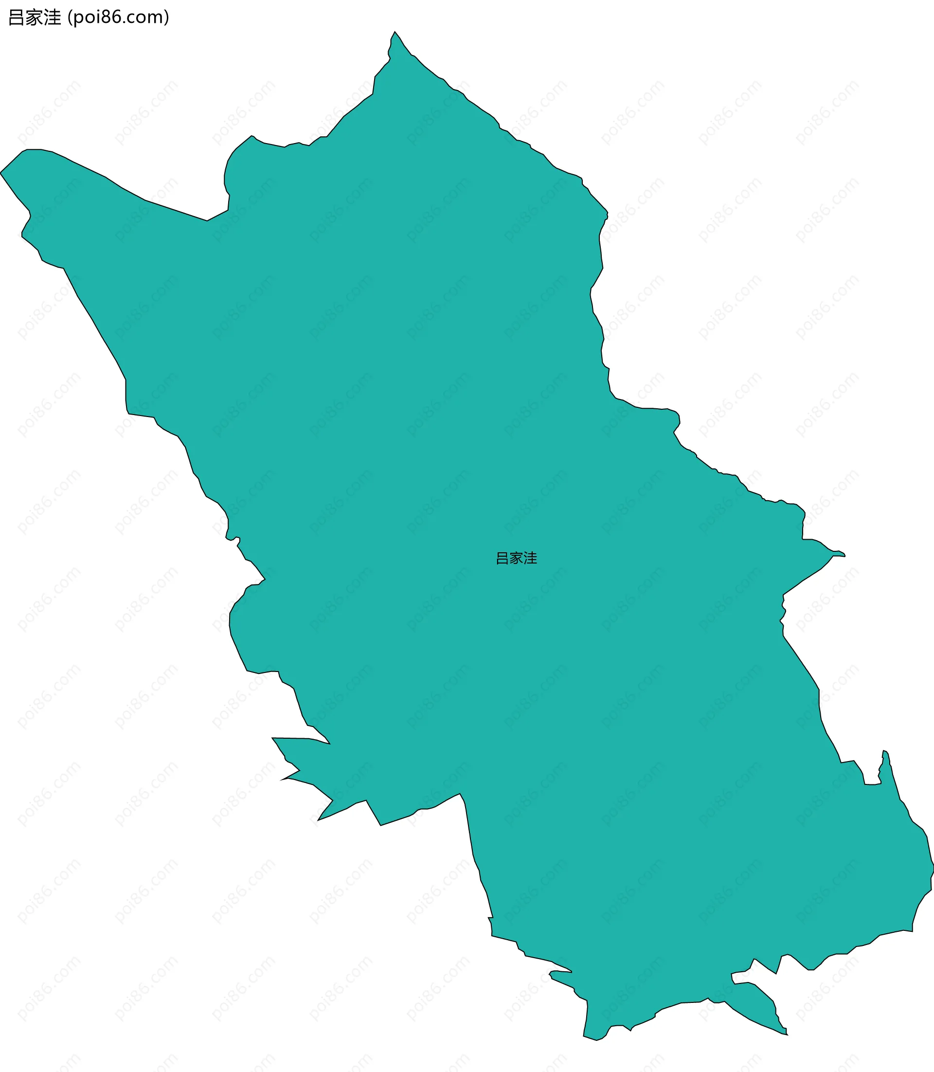 吕家洼边界地图