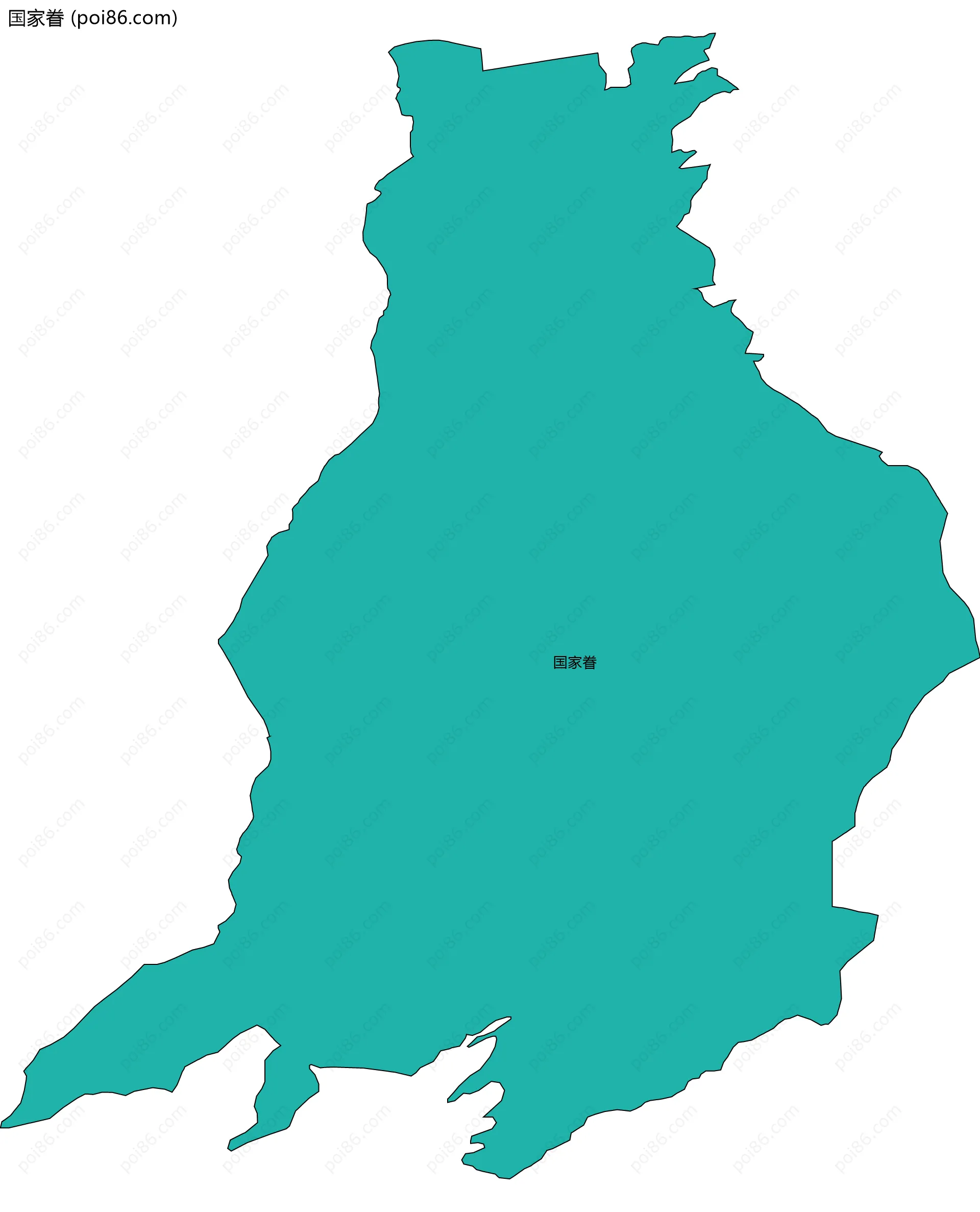 国家眷边界地图