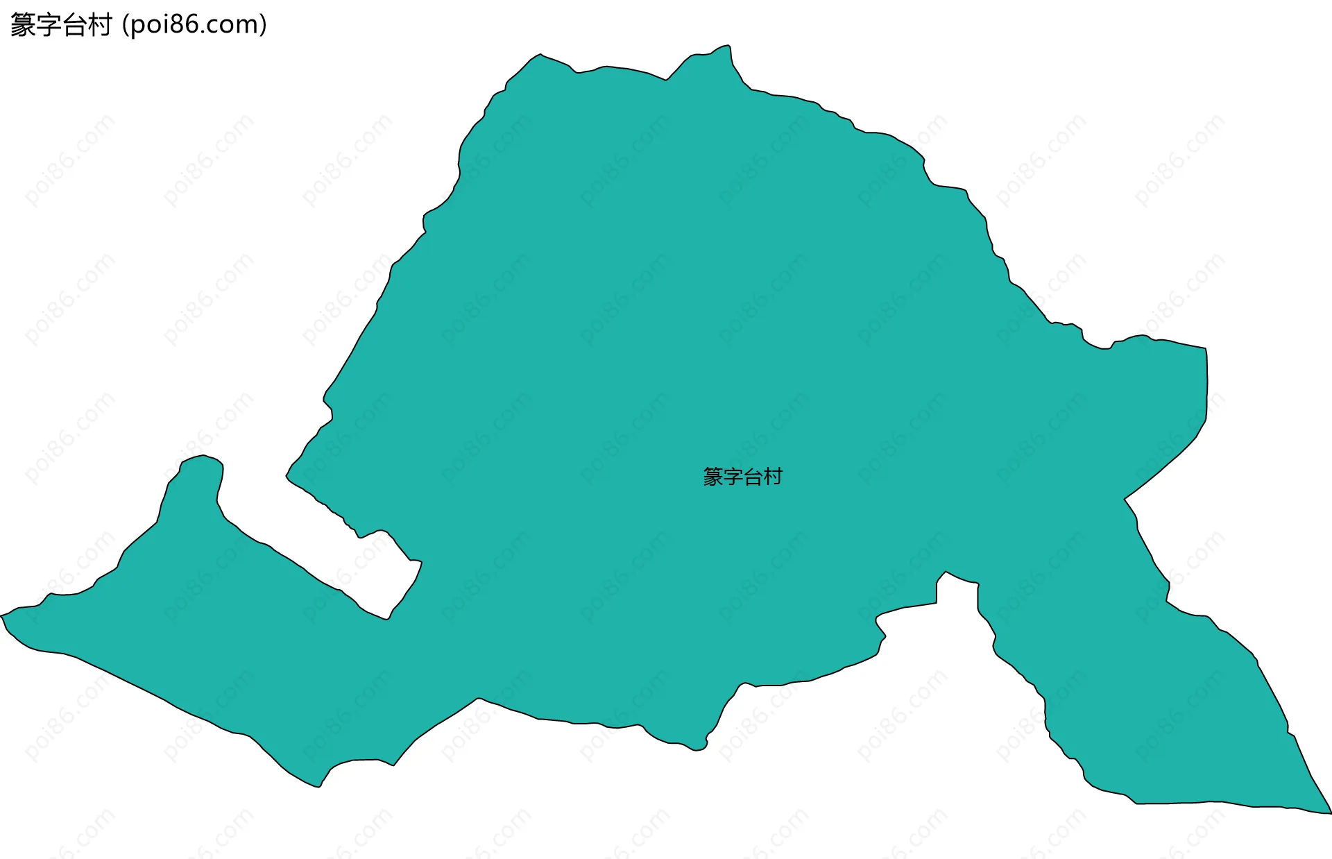 篆字台村边界地图