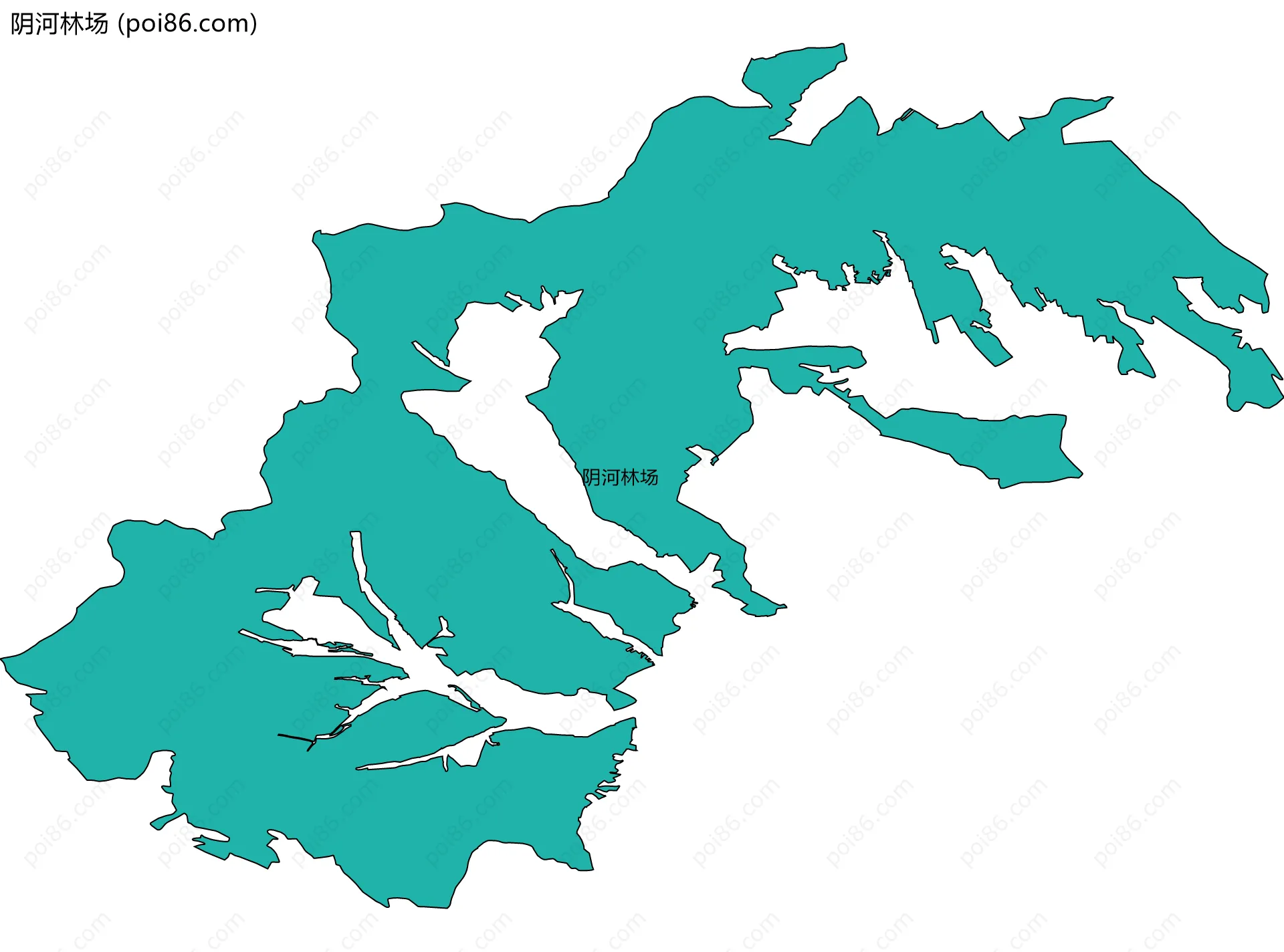 阴河林场边界地图