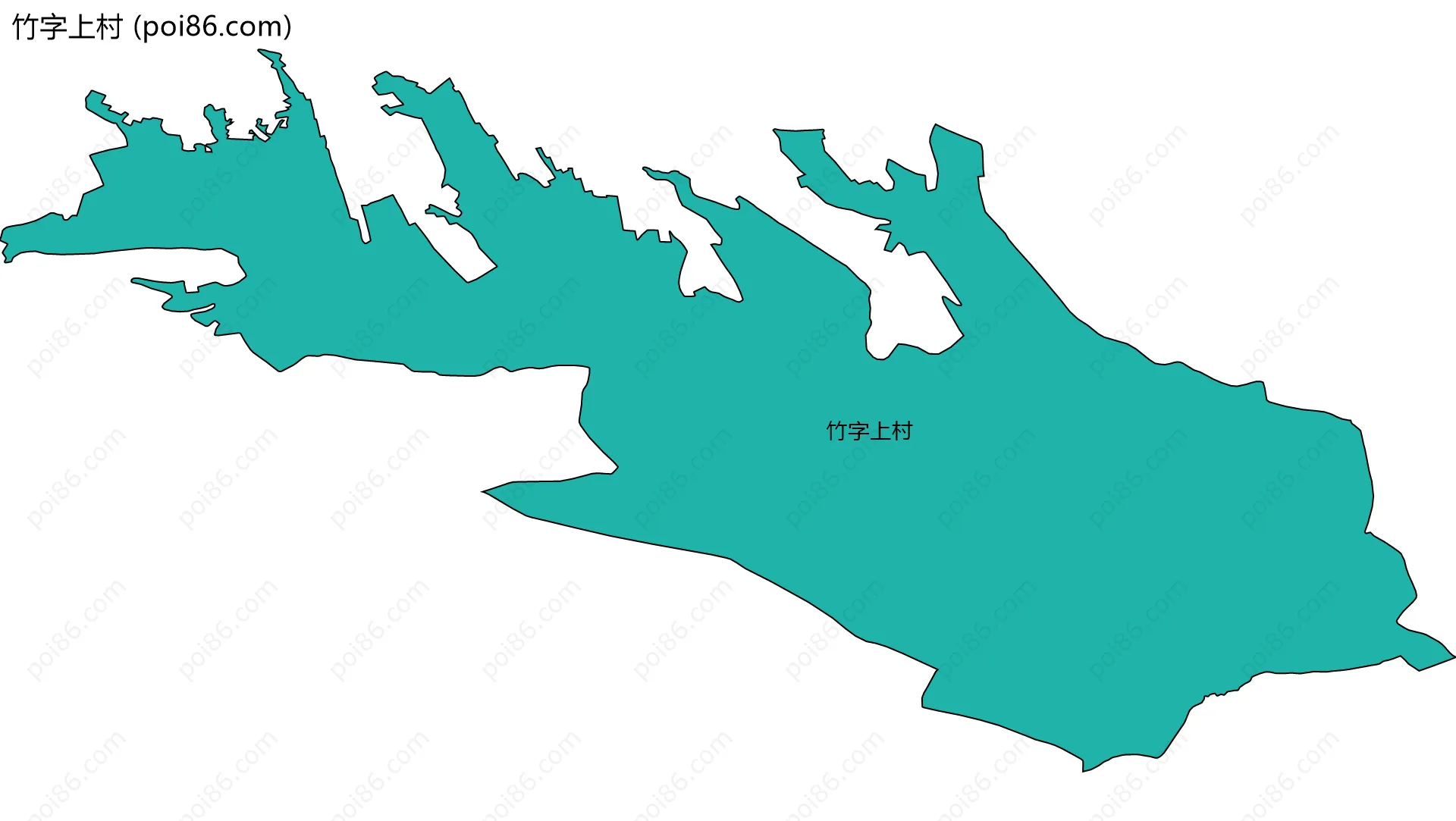 竹字上村边界地图