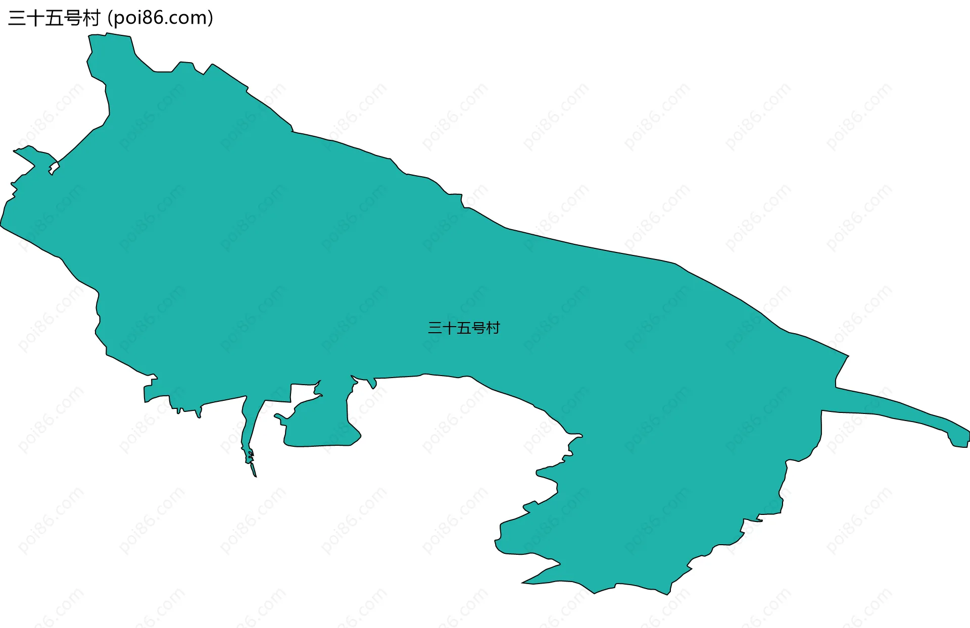 三十五号村边界地图