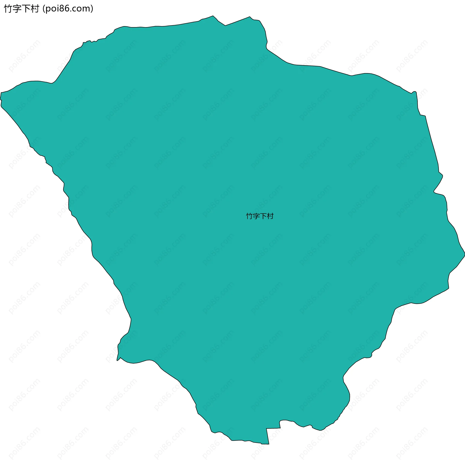 竹字下村边界地图