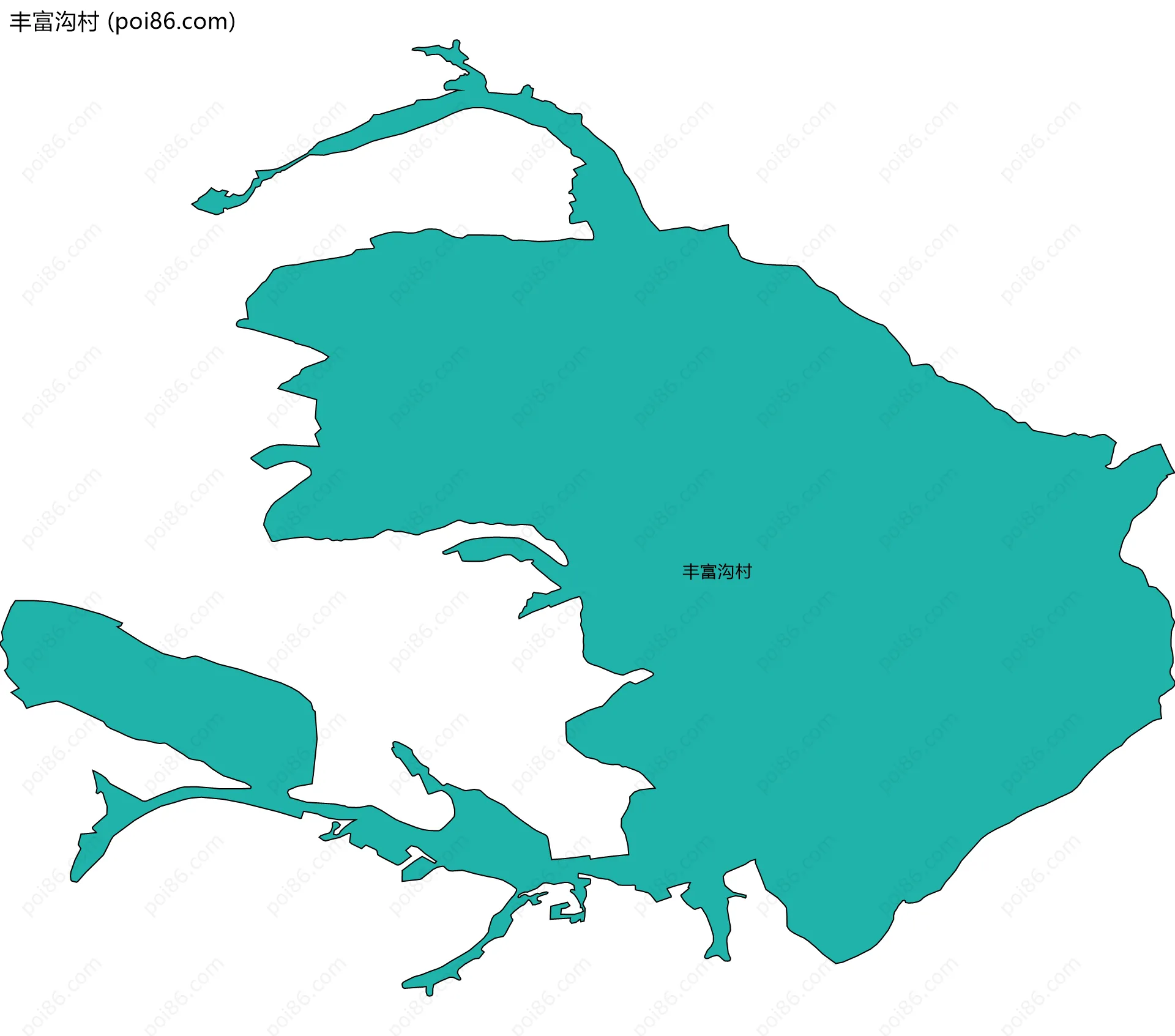 丰富沟村边界地图