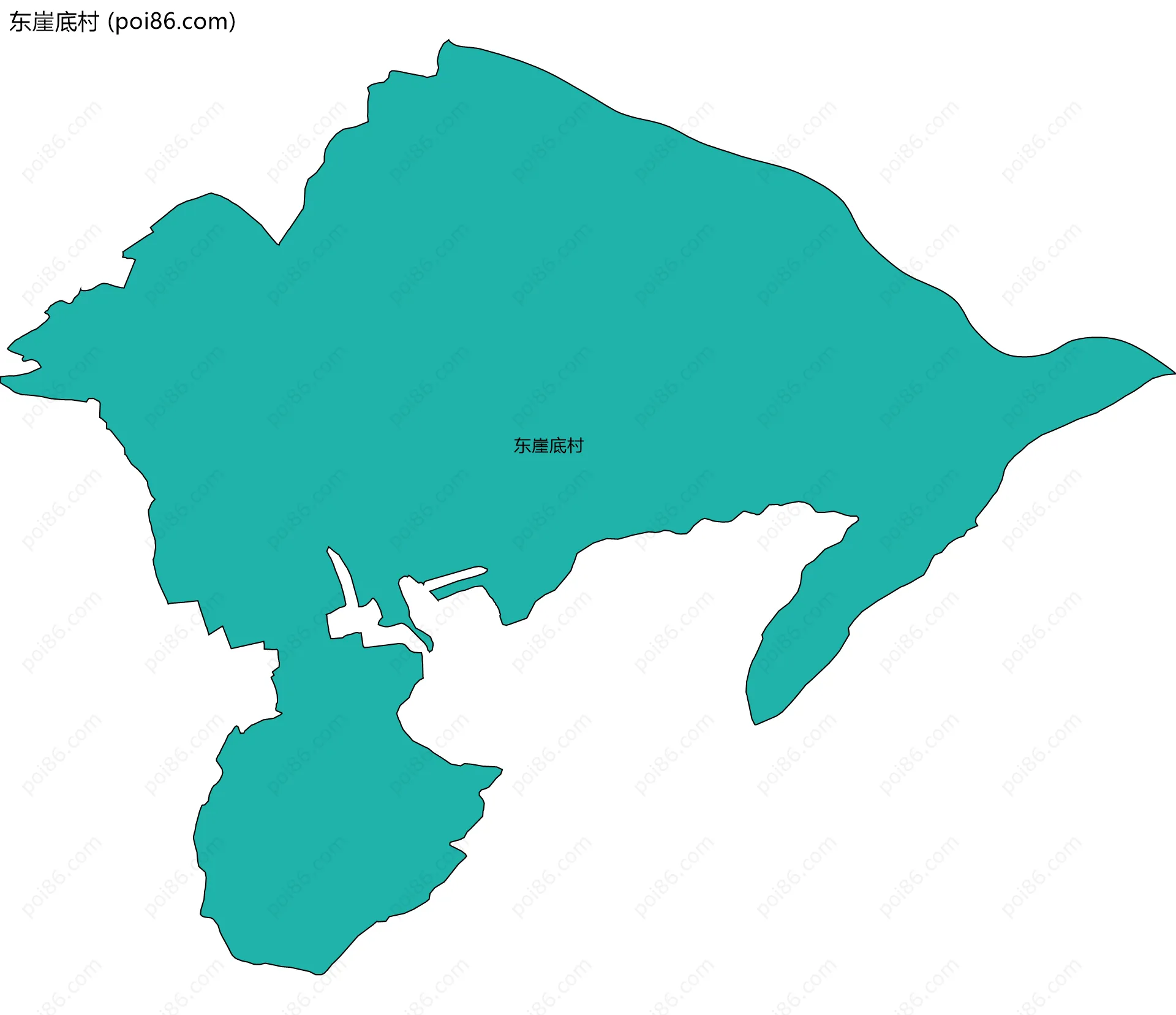 东崖底村边界地图