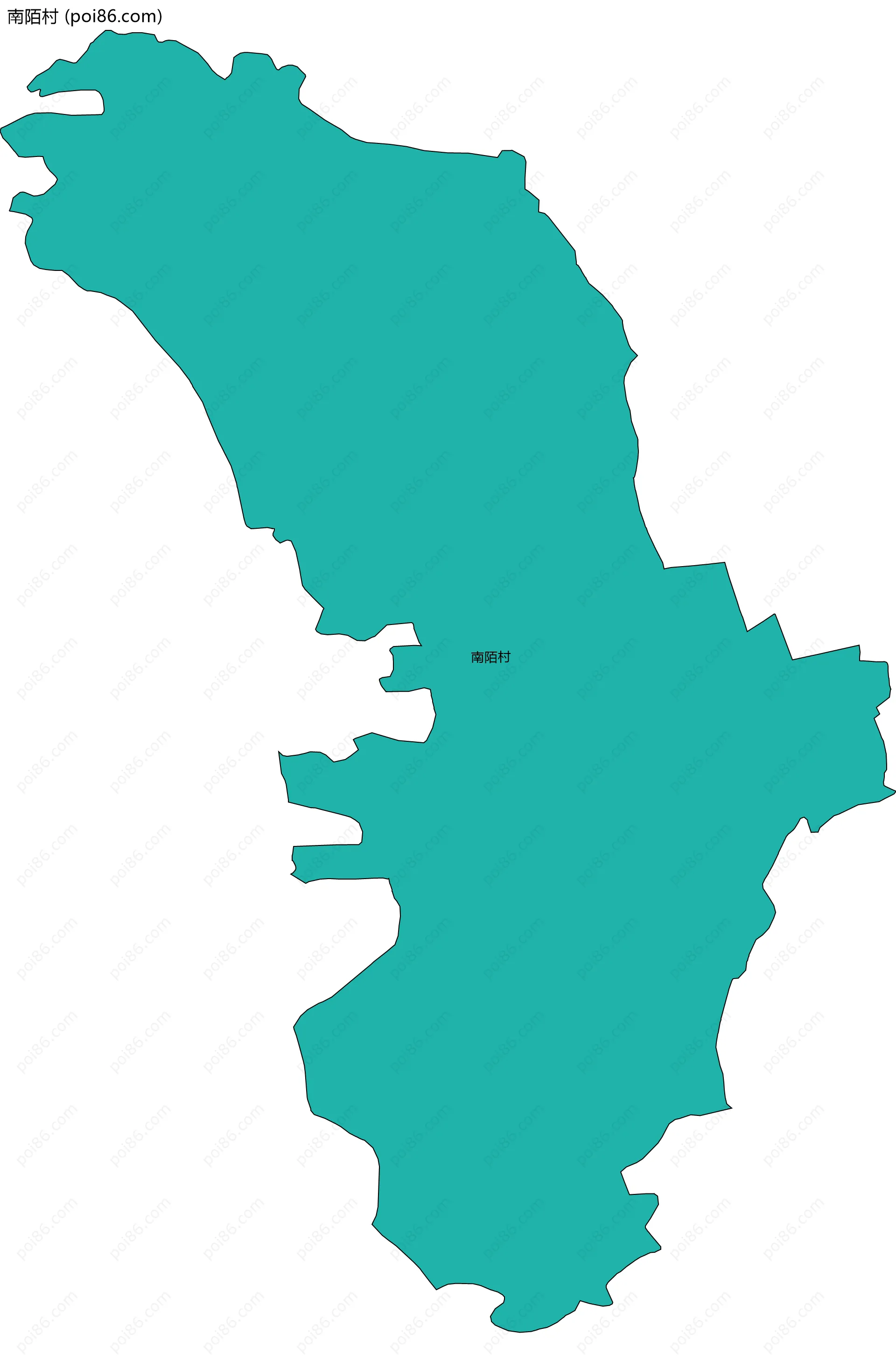 南陌村边界地图