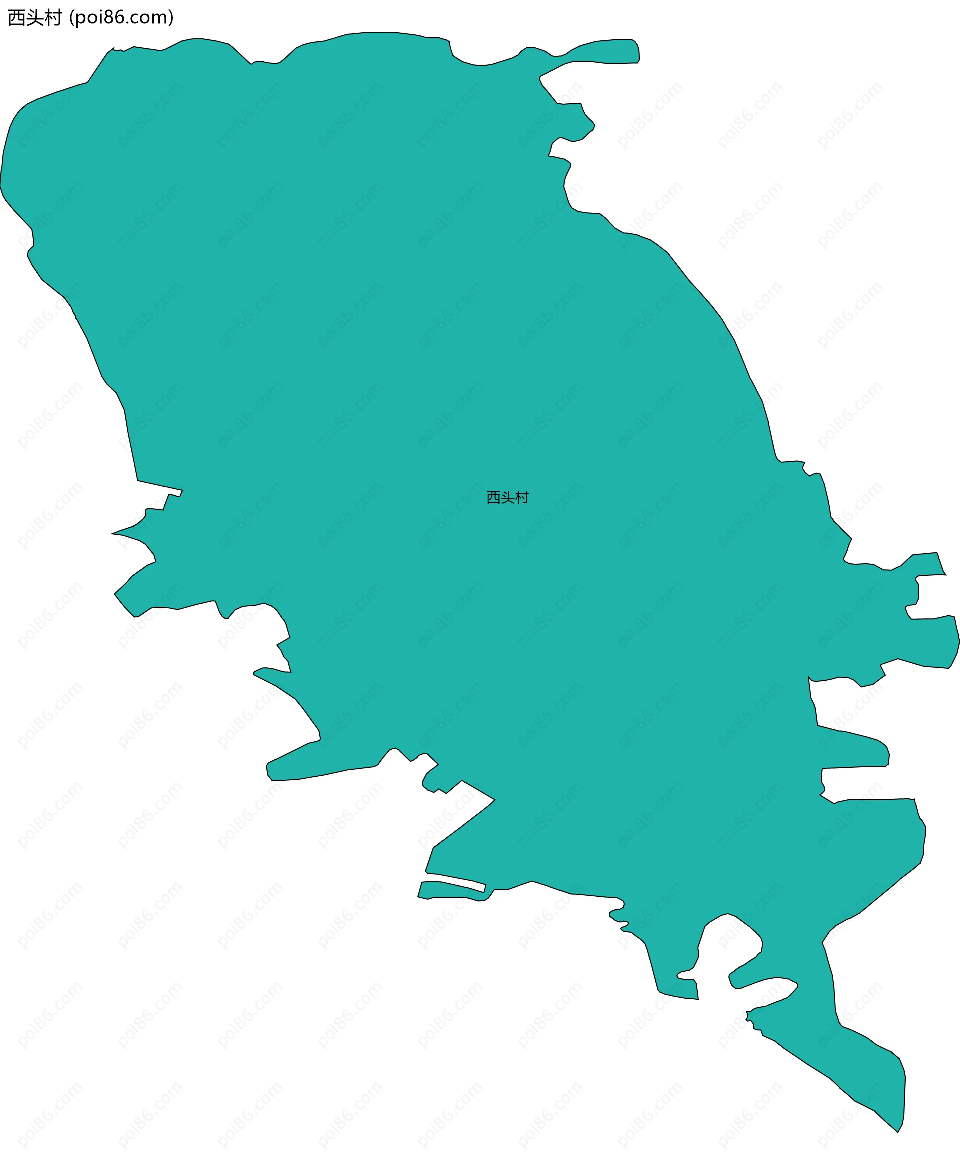 西头村边界地图