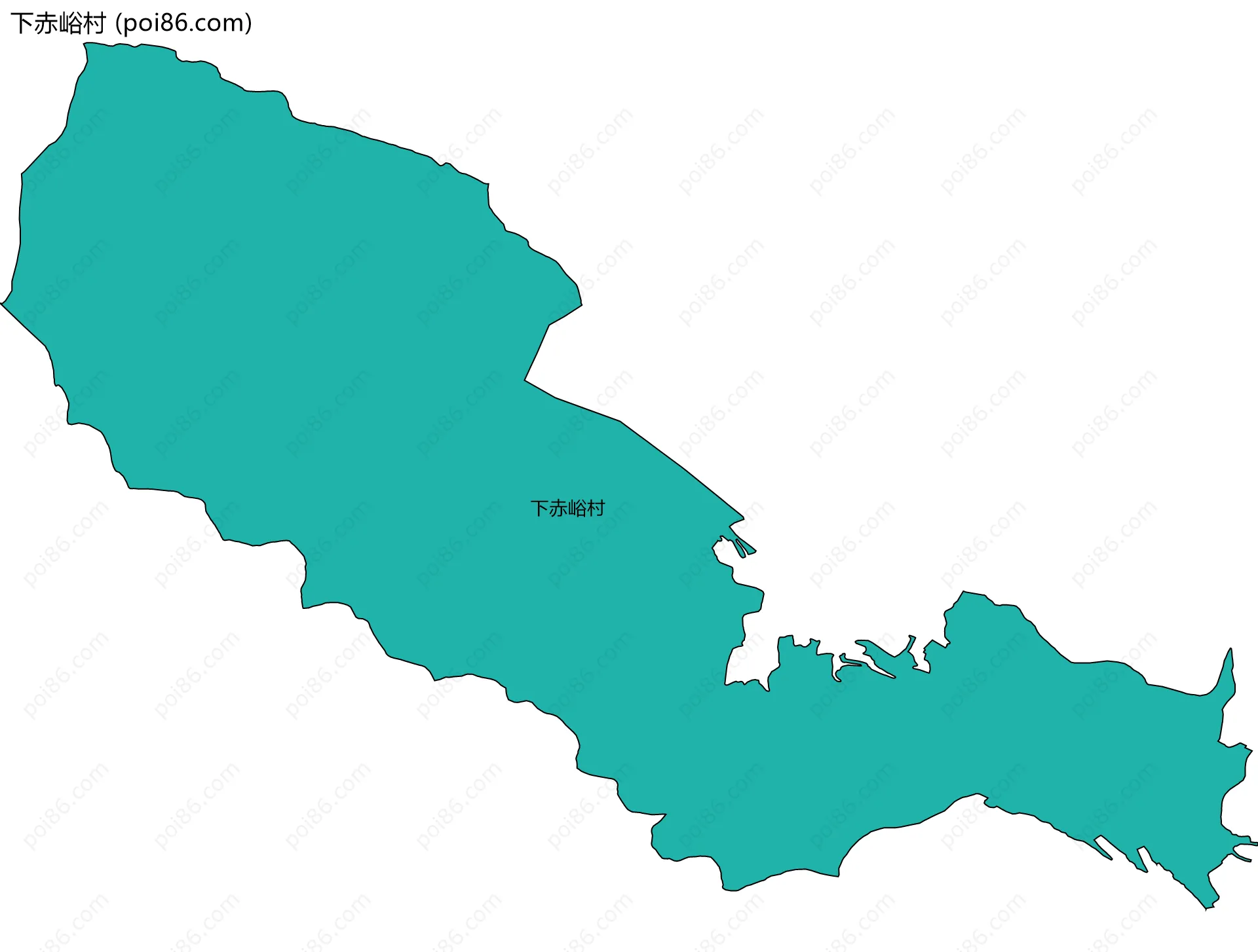 下赤峪村边界地图