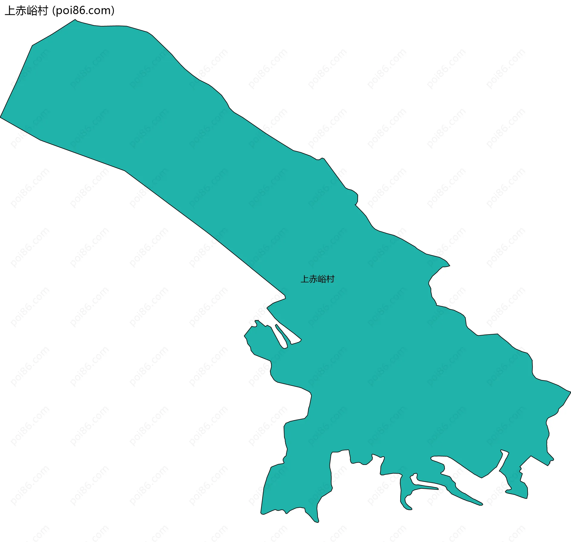 上赤峪村边界地图
