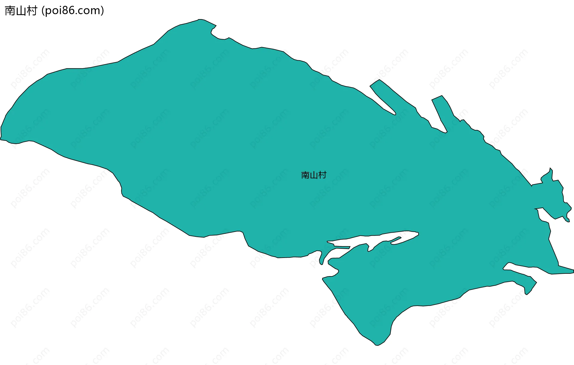 南山村边界地图