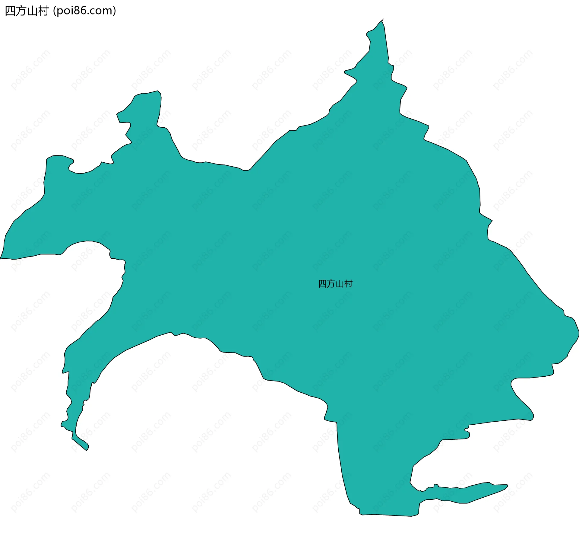 四方山村边界地图