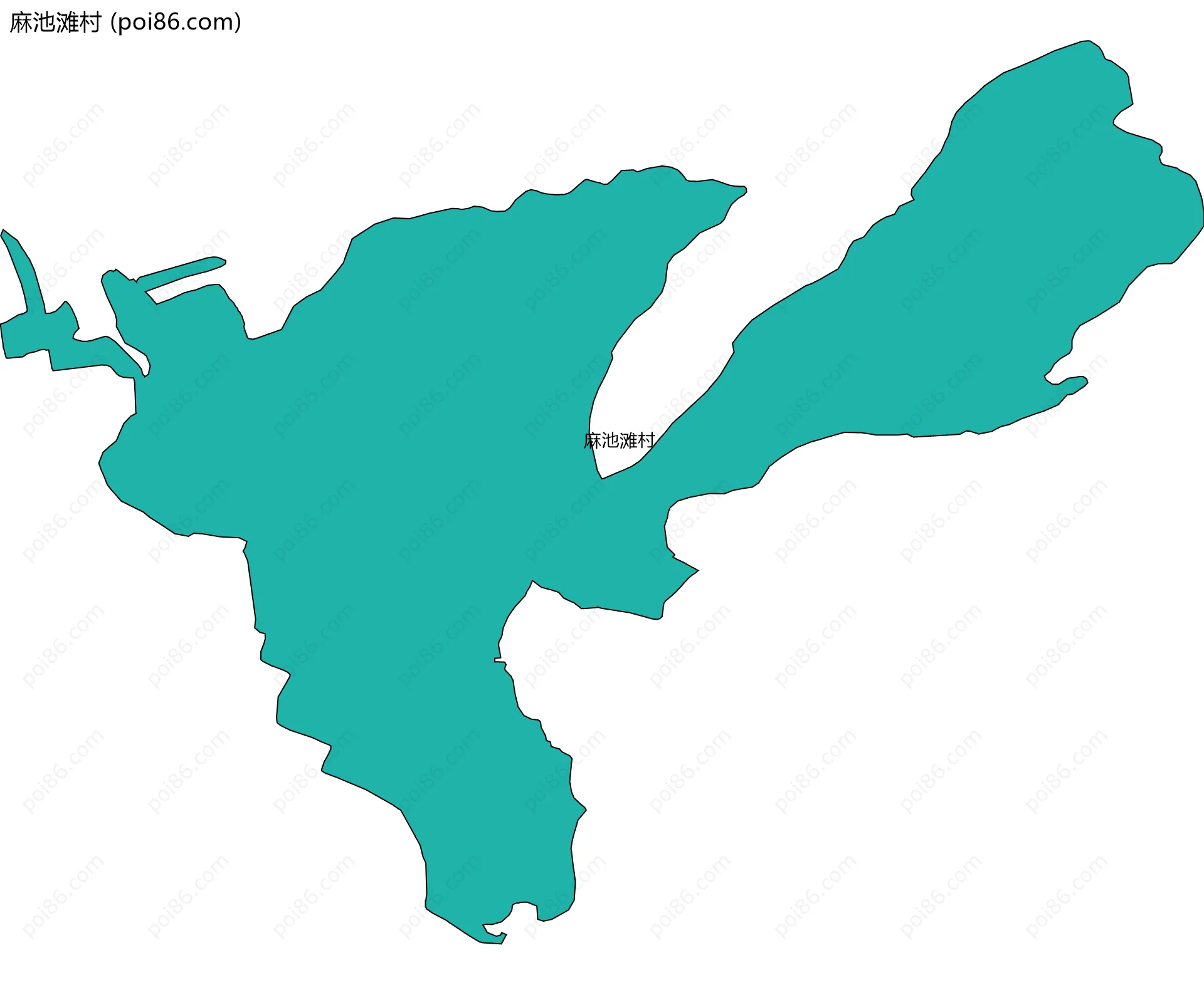 麻池滩村边界地图