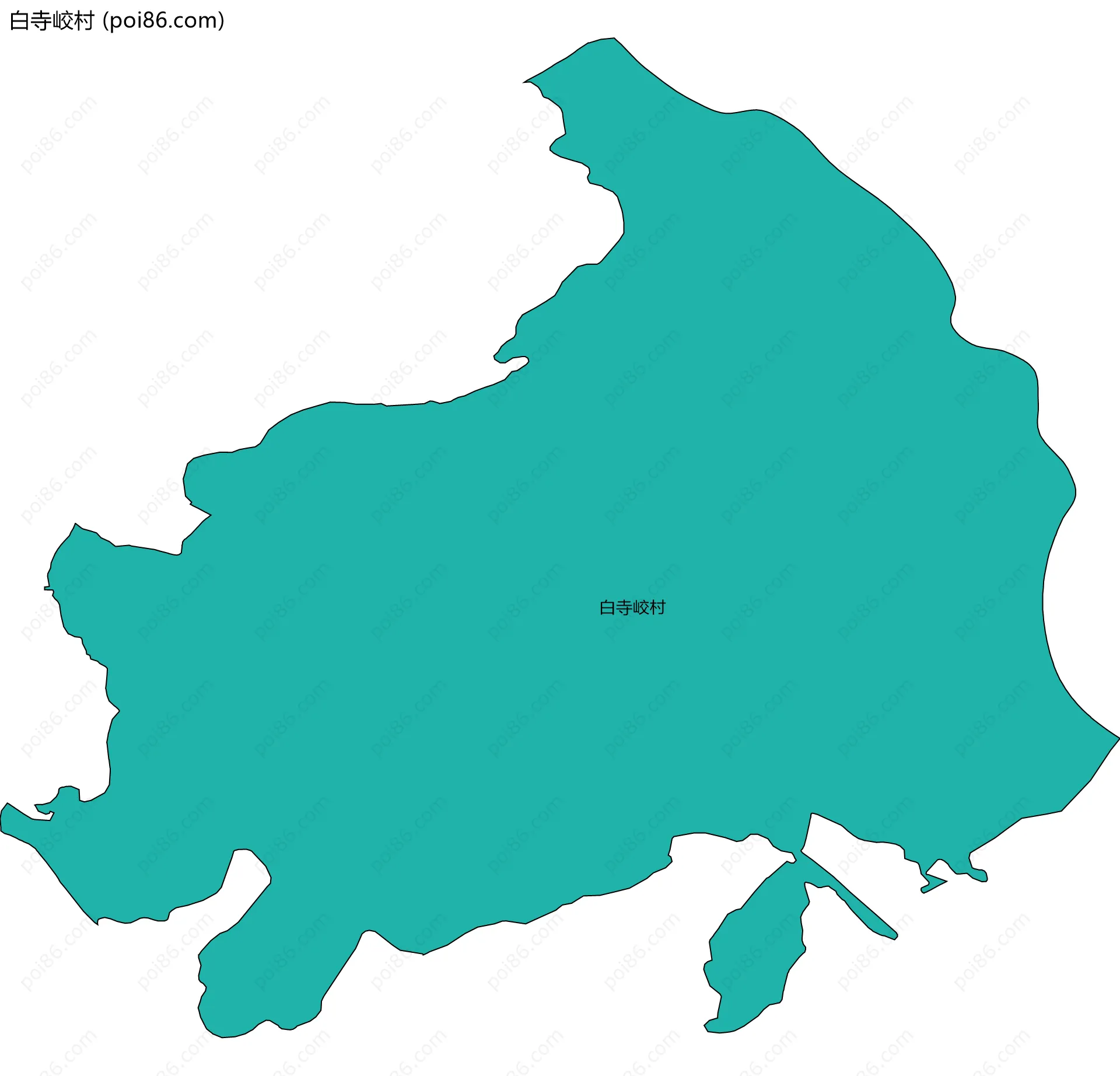 白寺峧村边界地图