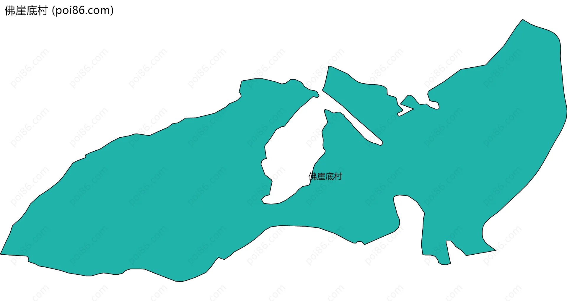 佛崖底村边界地图