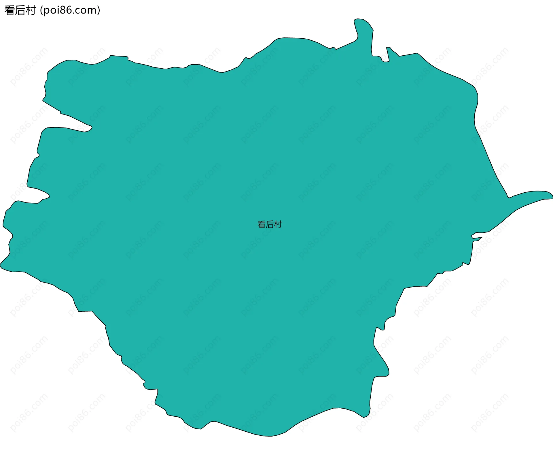 看后村边界地图