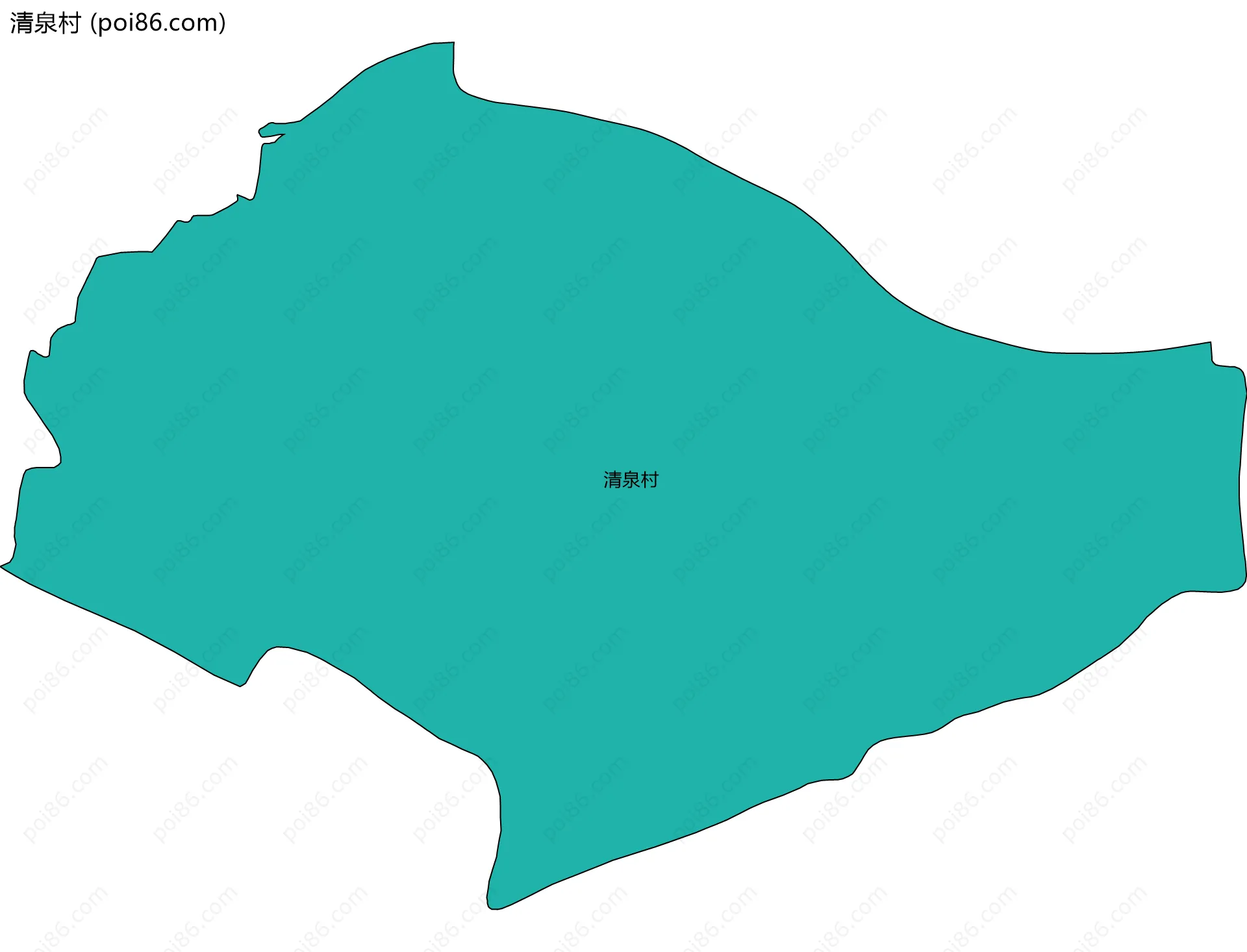 清泉村边界地图