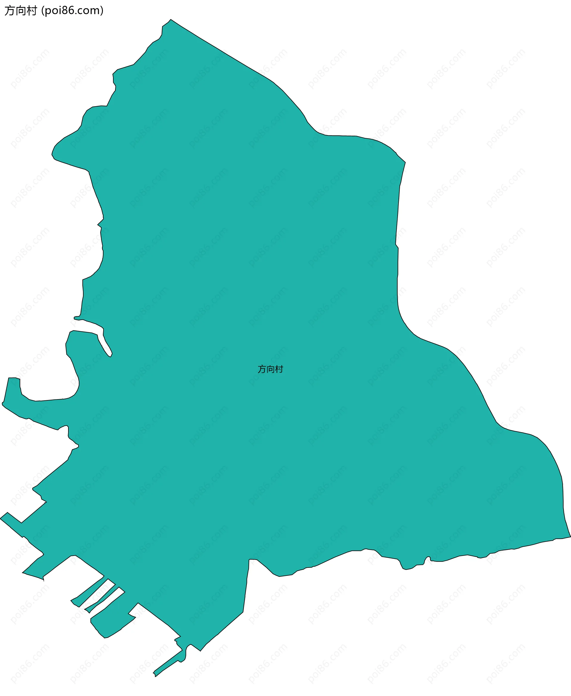 方向村边界地图