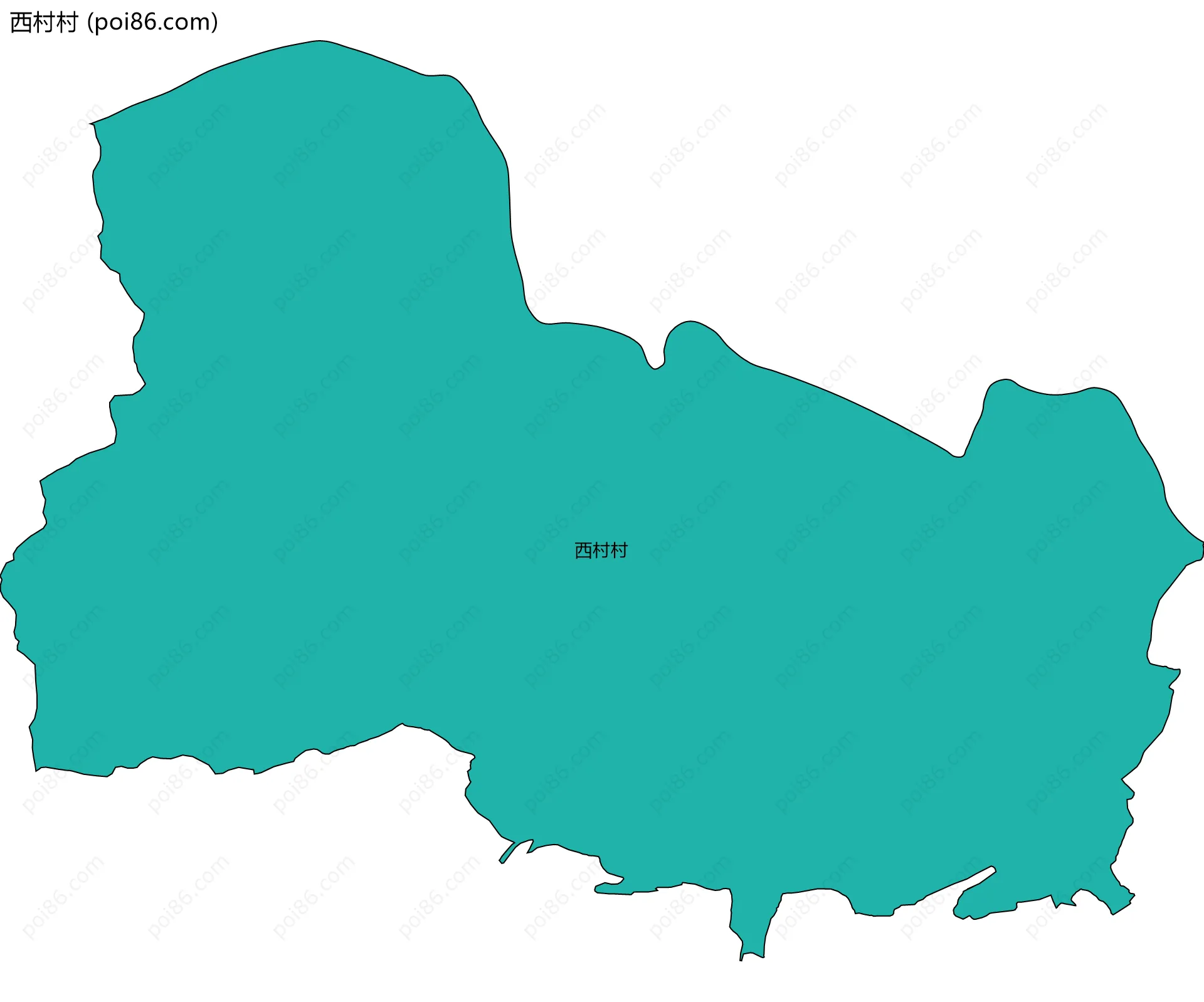 西村村边界地图