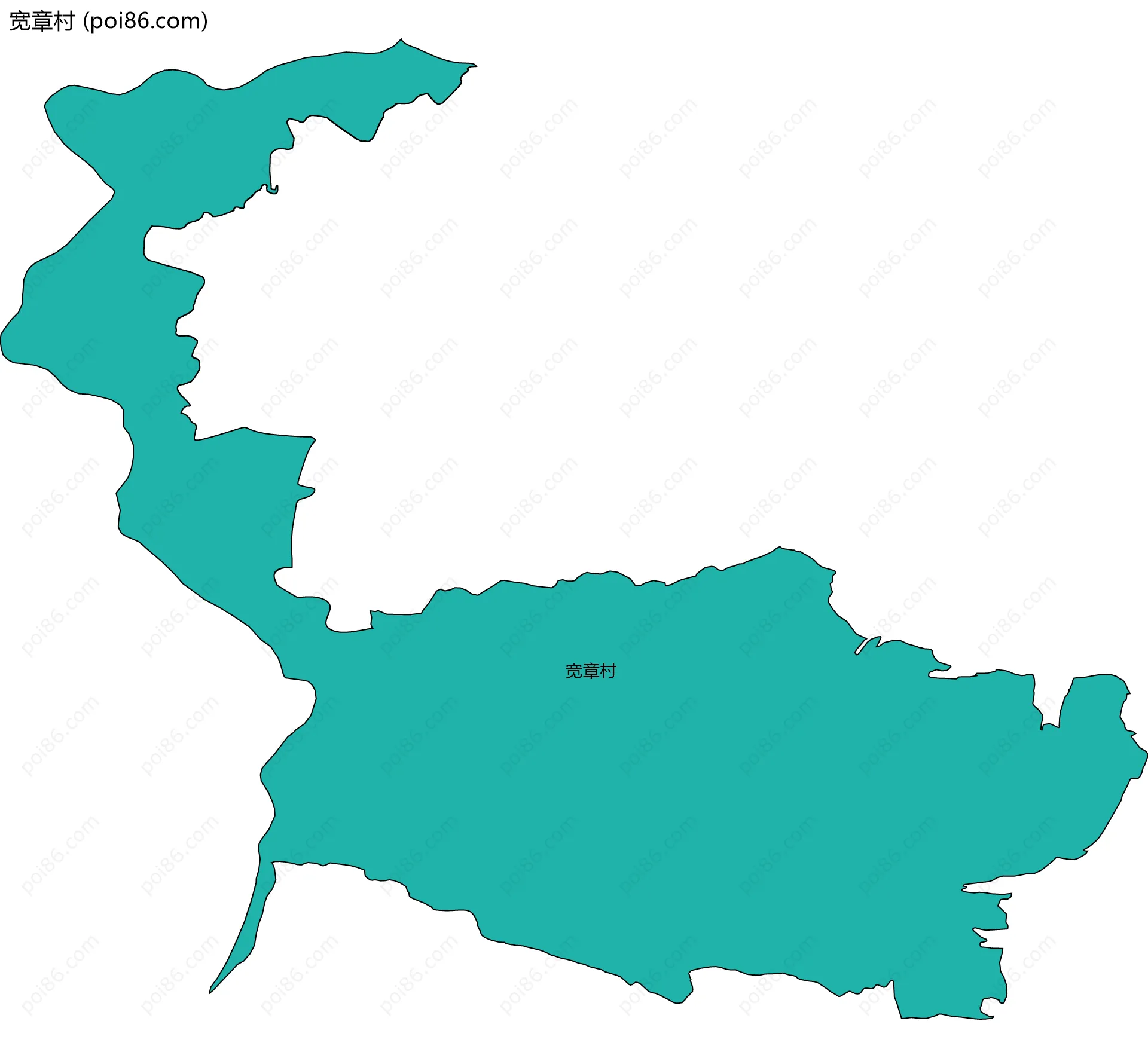 宽章村边界地图