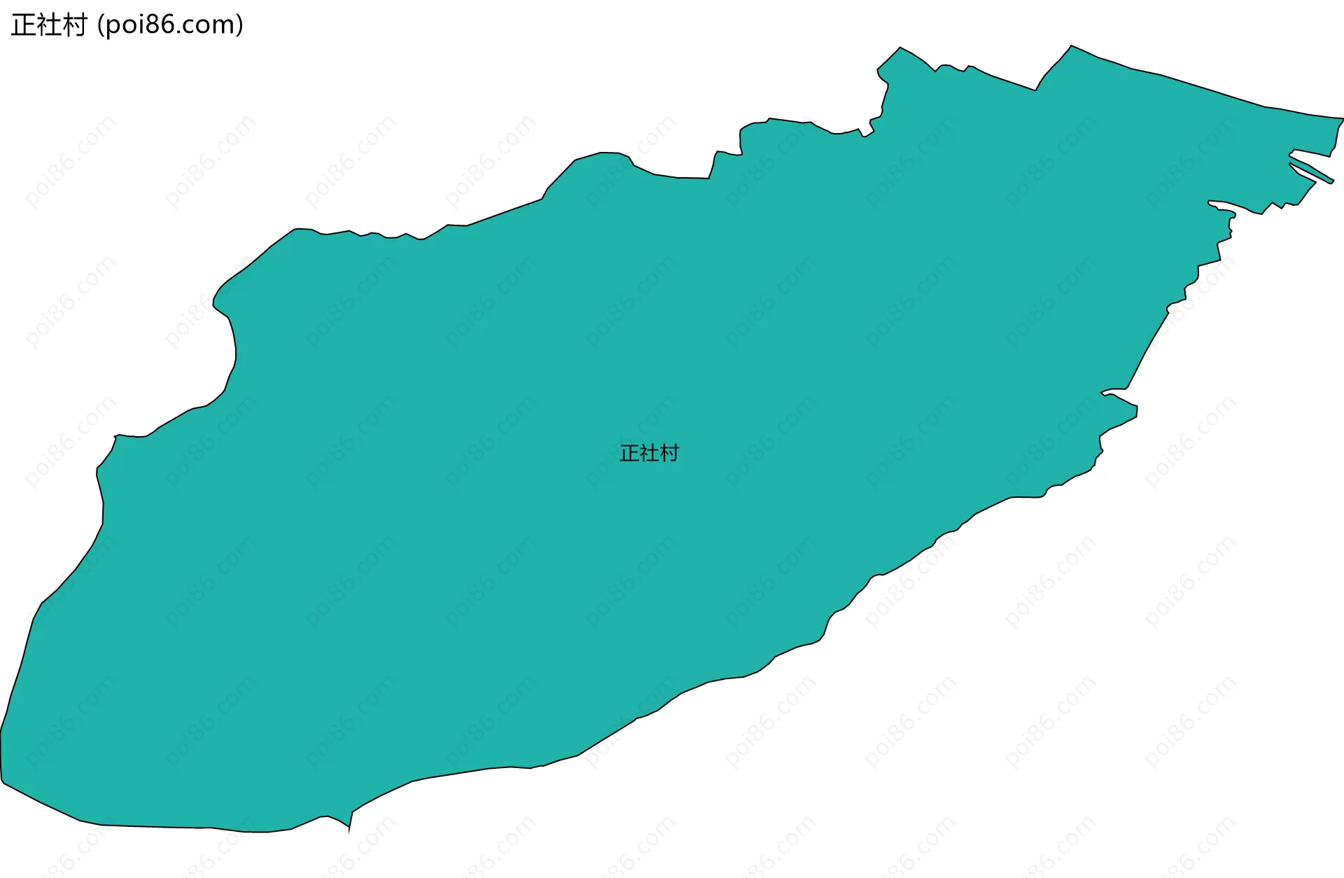 正社村边界地图