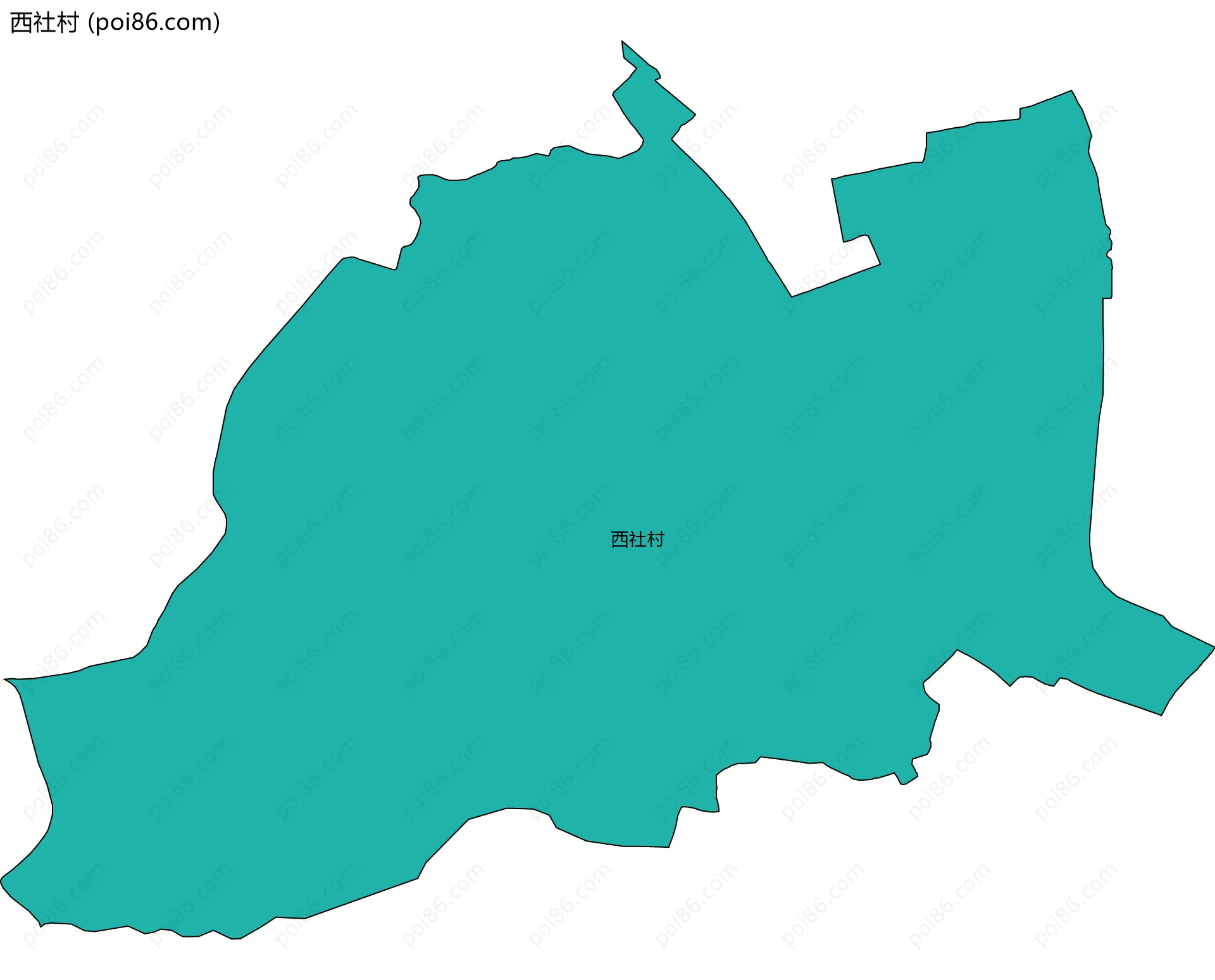西社村边界地图