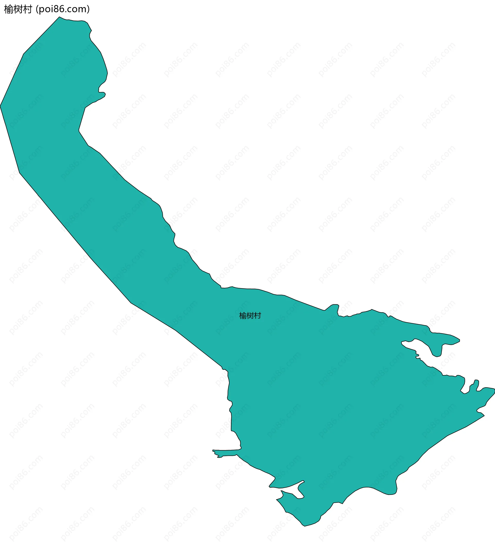 榆树村边界地图