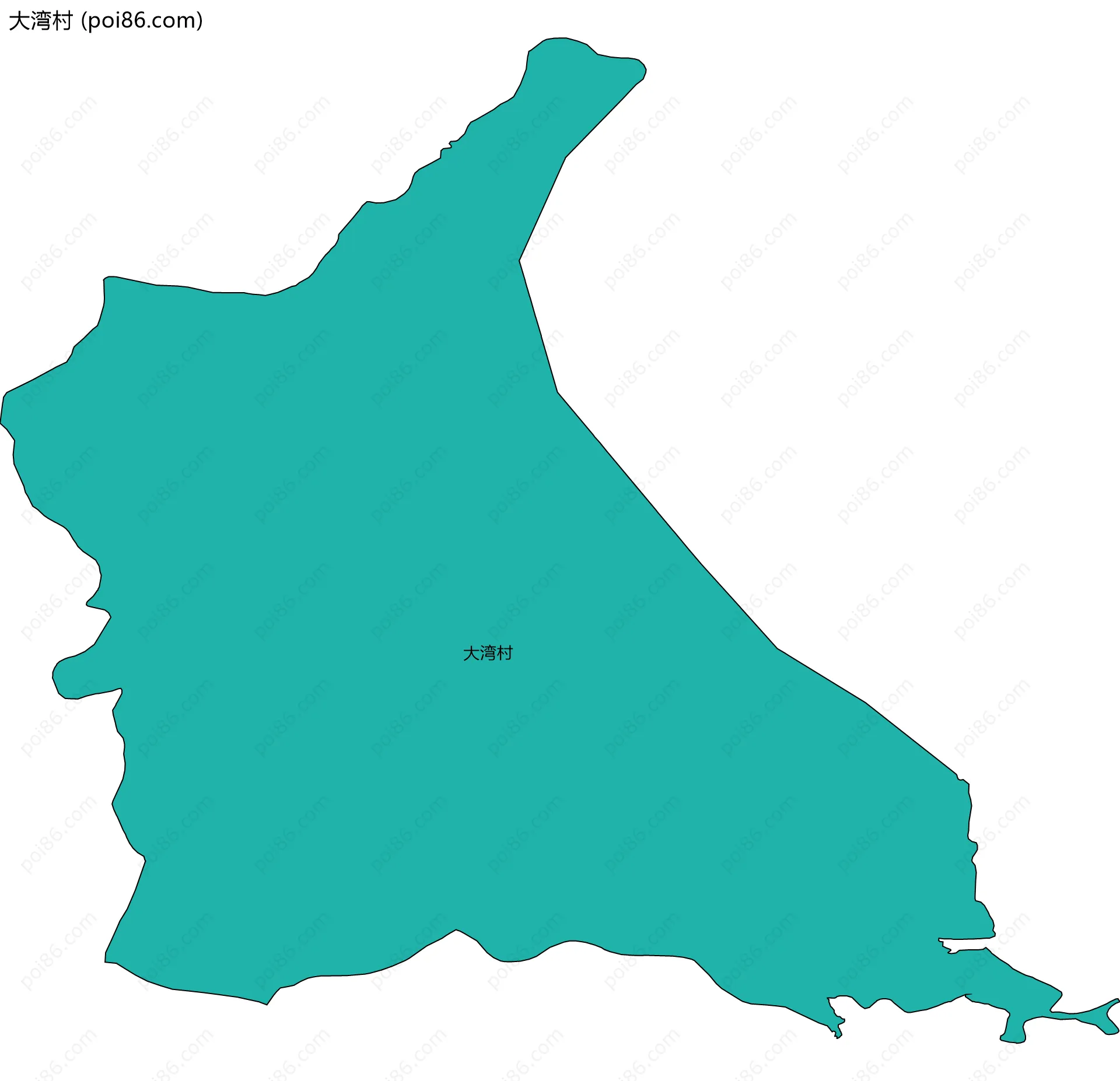 大湾村边界地图