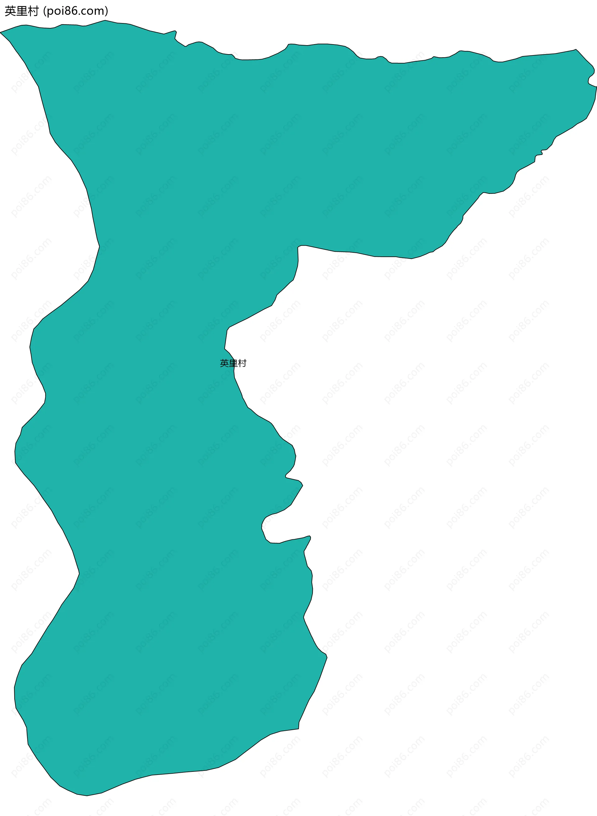 英里村边界地图