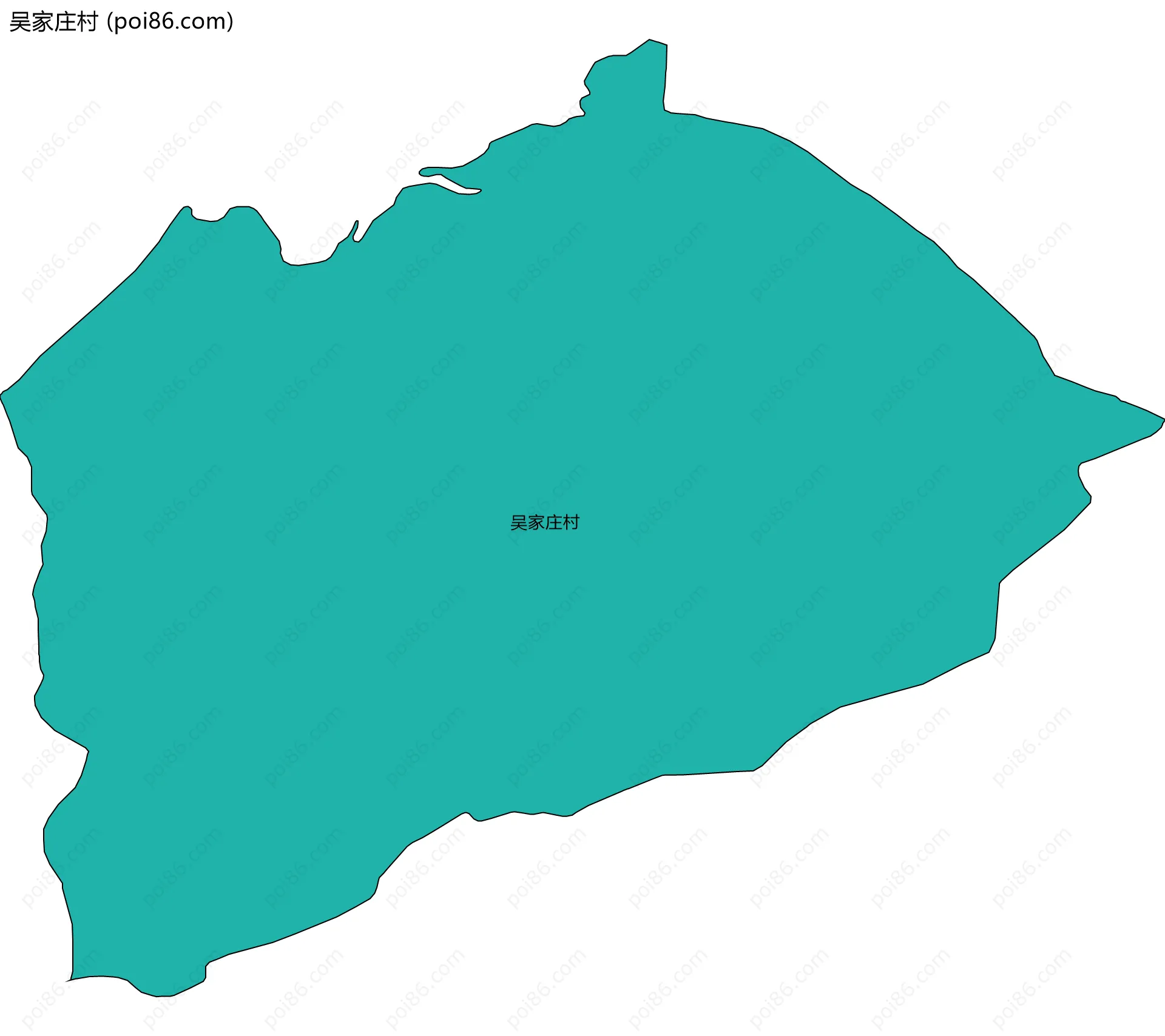 吴家庄村边界地图