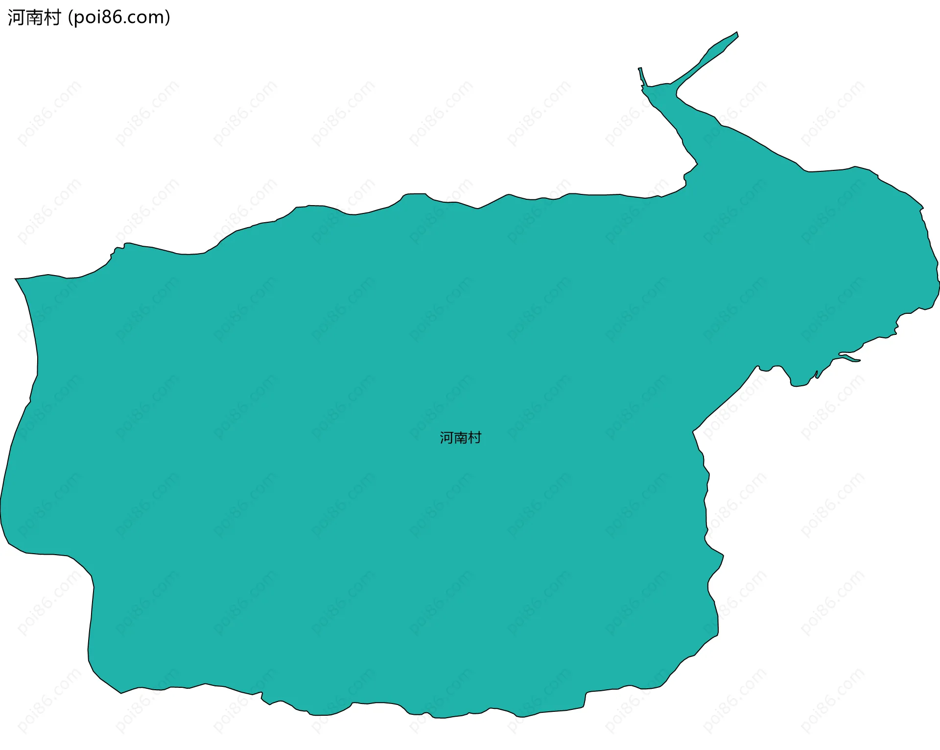 河南村边界地图