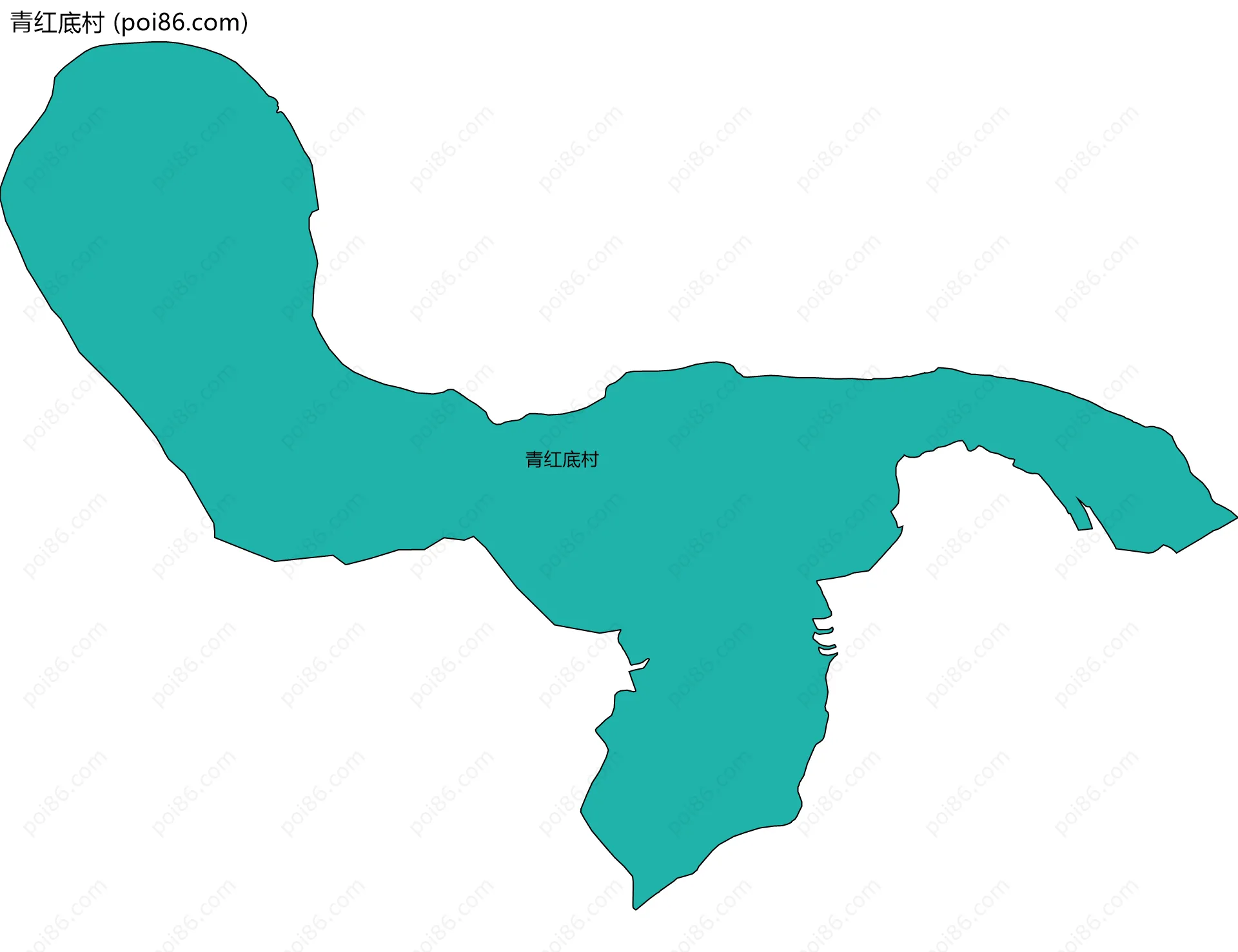青红底村边界地图