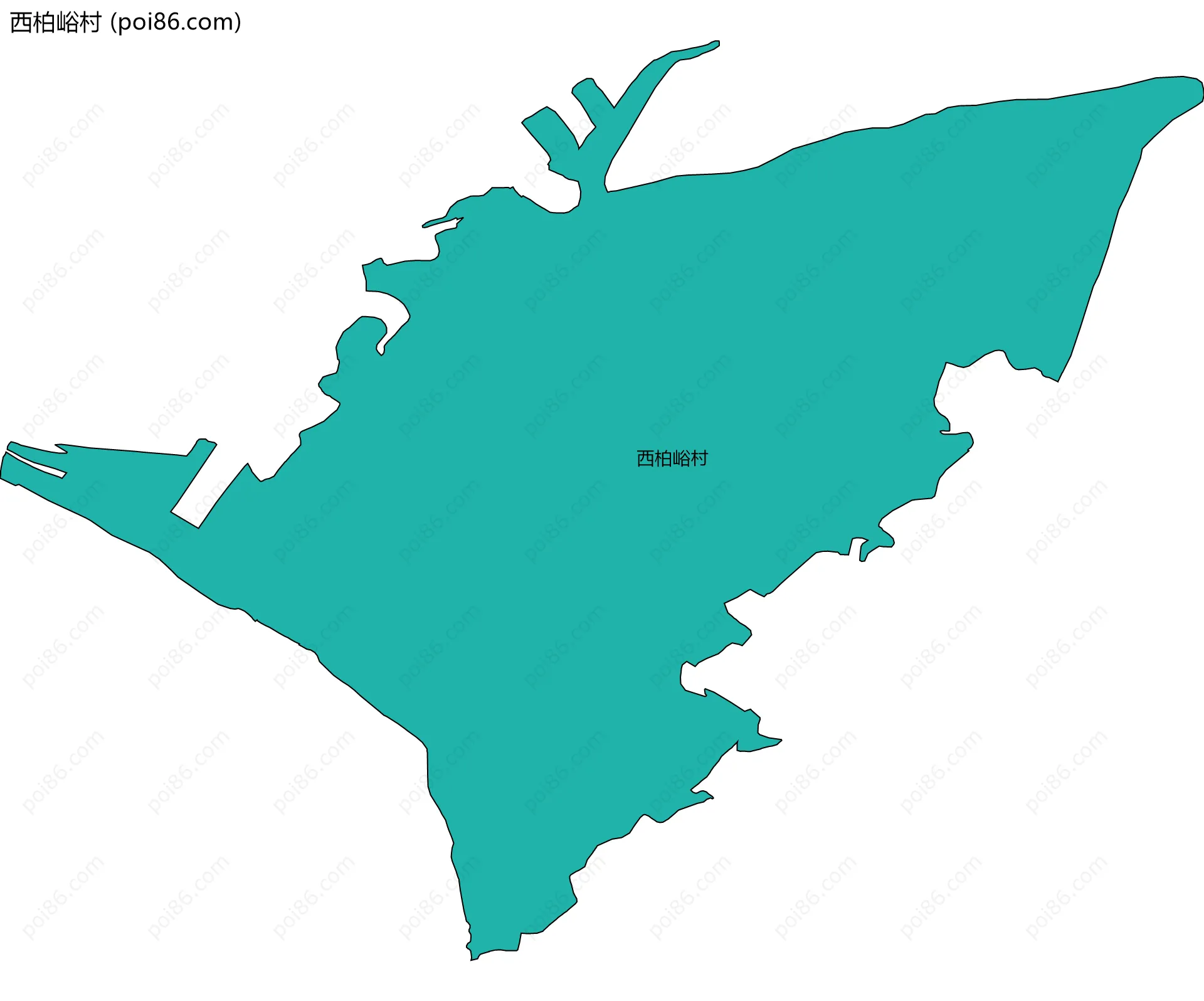 西柏峪村边界地图