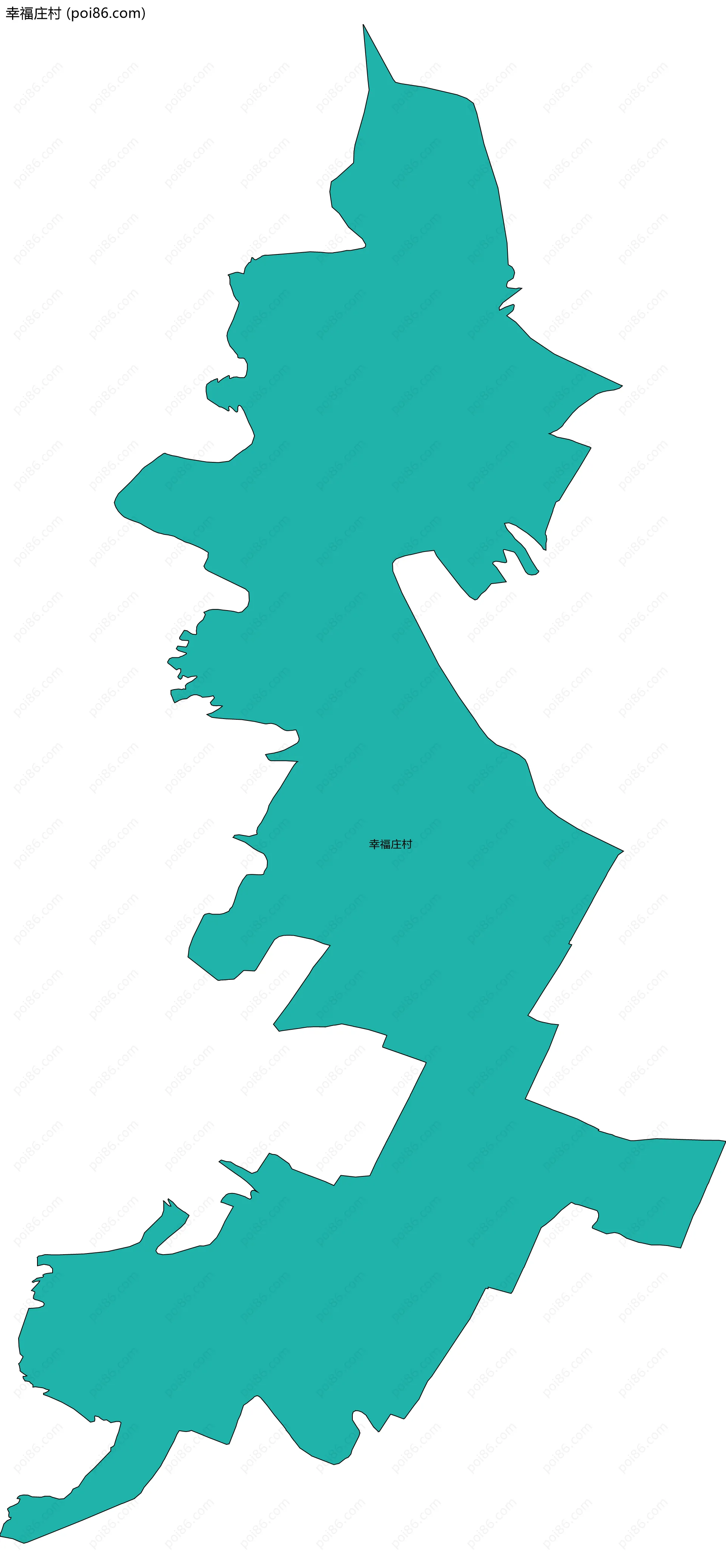 幸福庄村边界地图