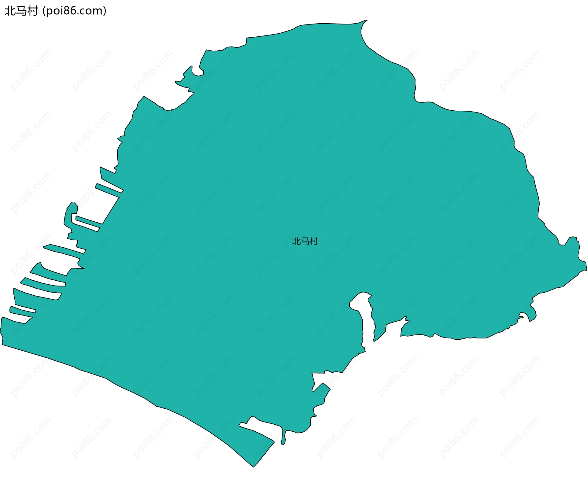 北马村边界地图