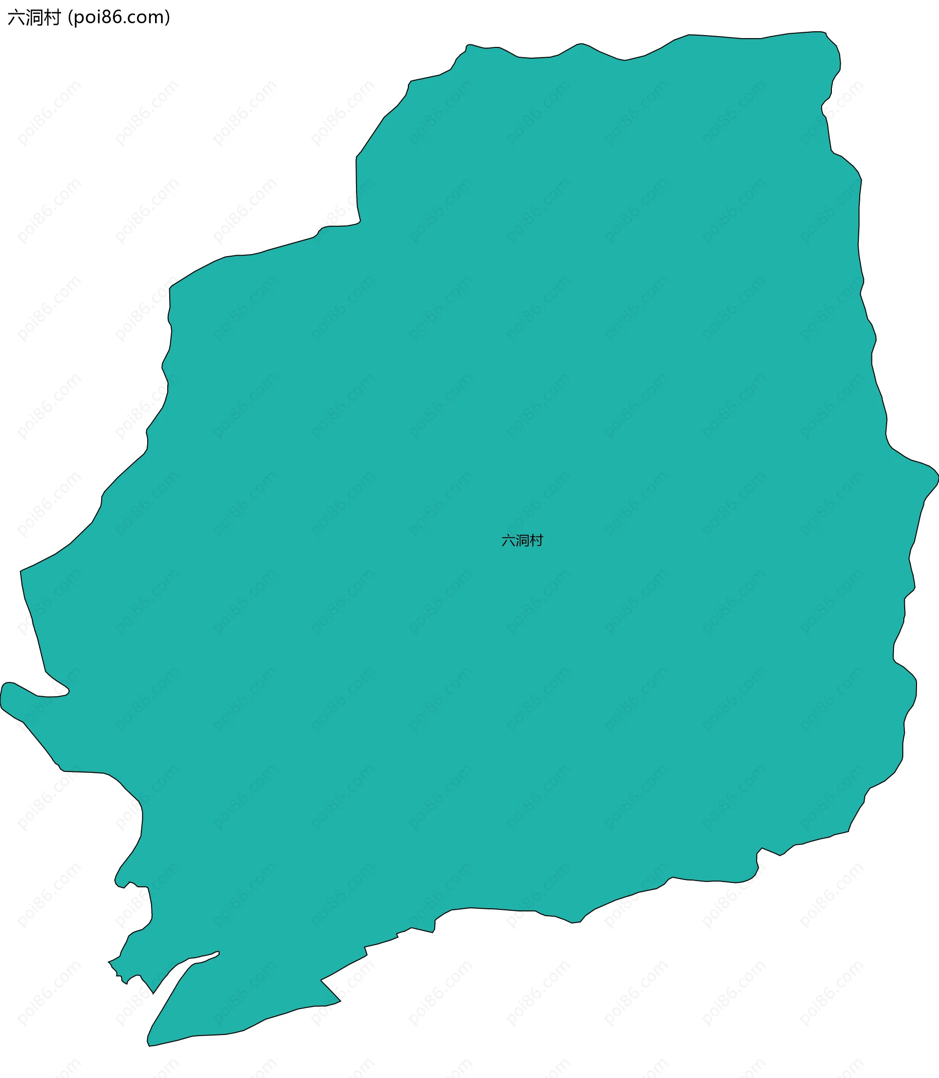 六洞村边界地图