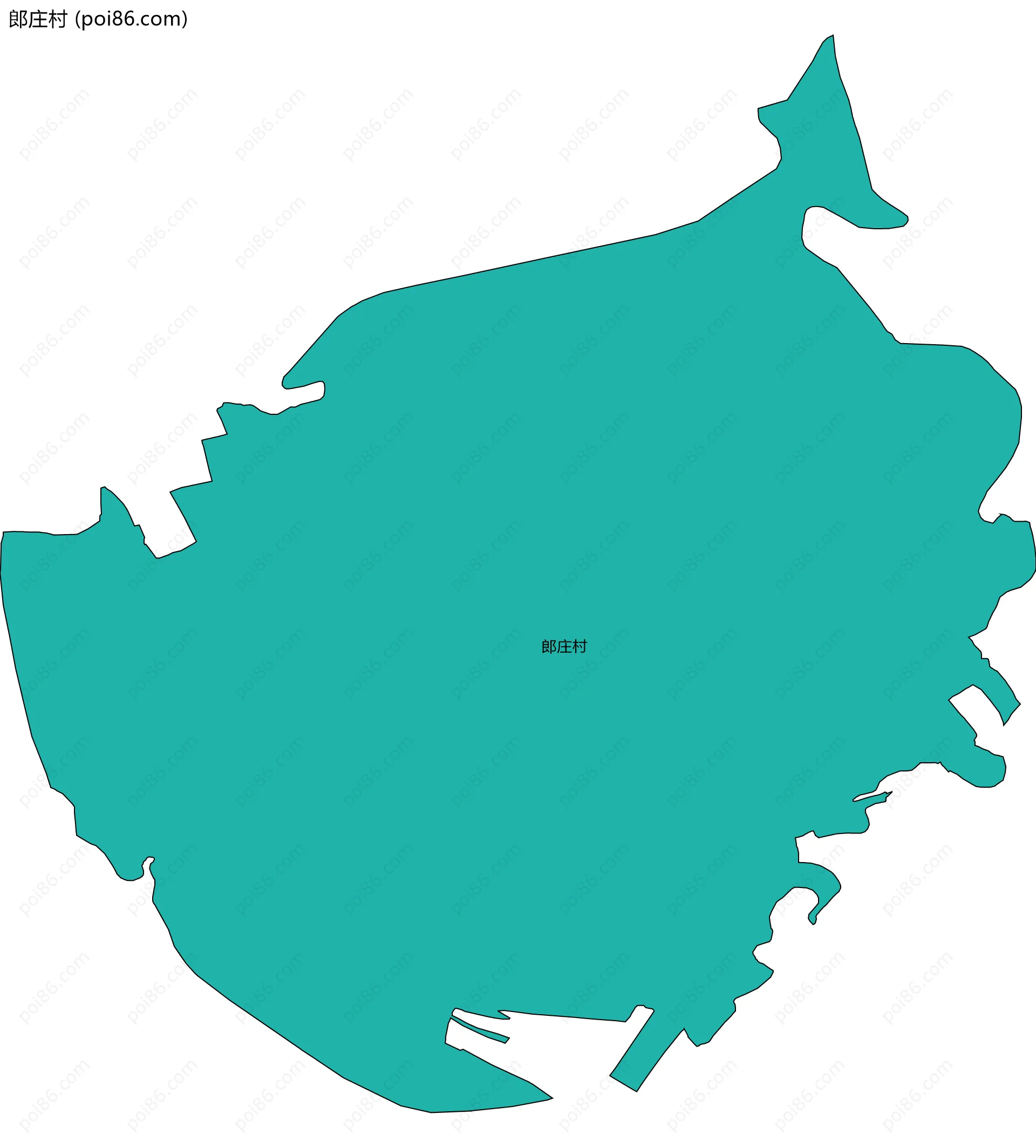 郎庄村边界地图
