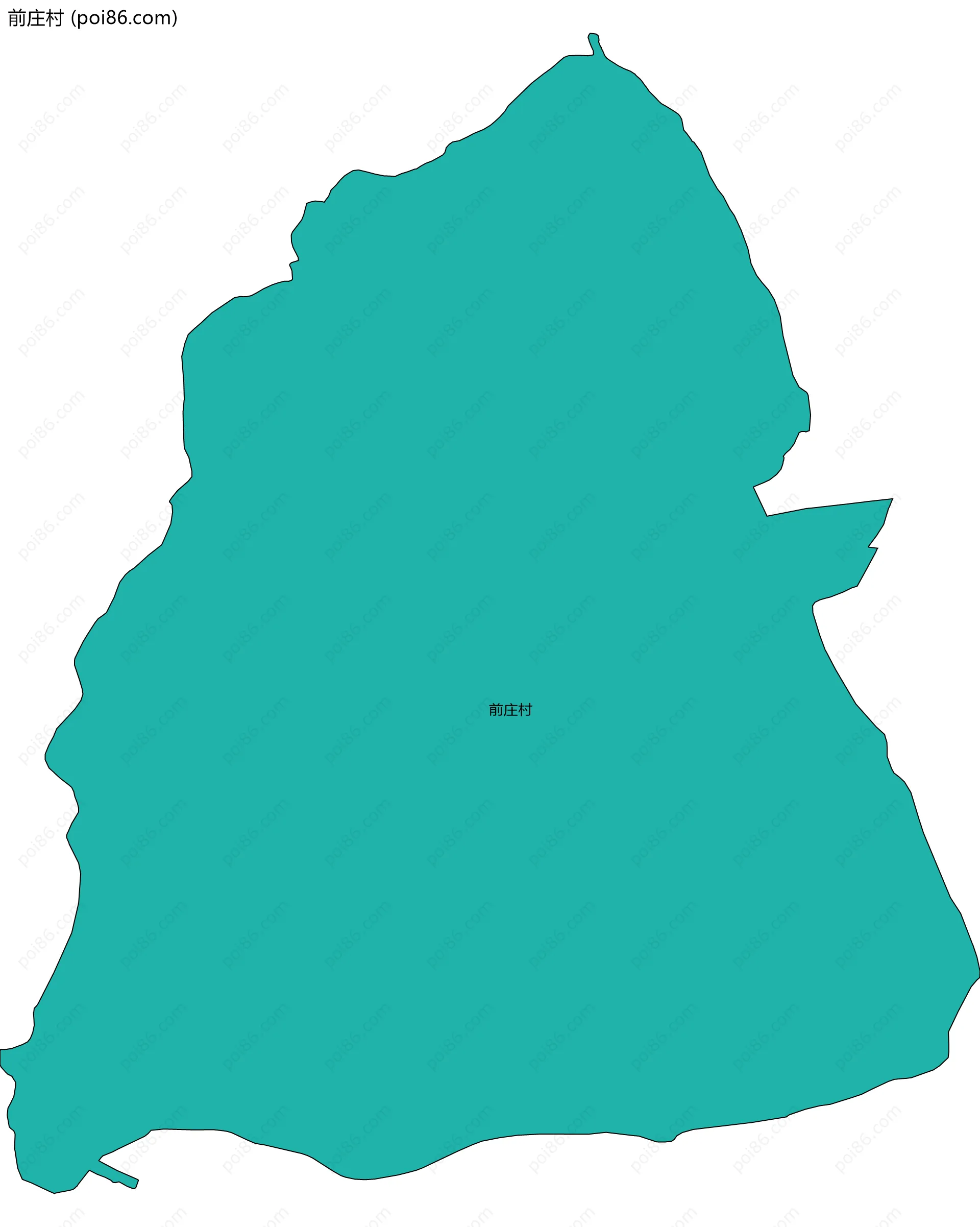 前庄村边界地图