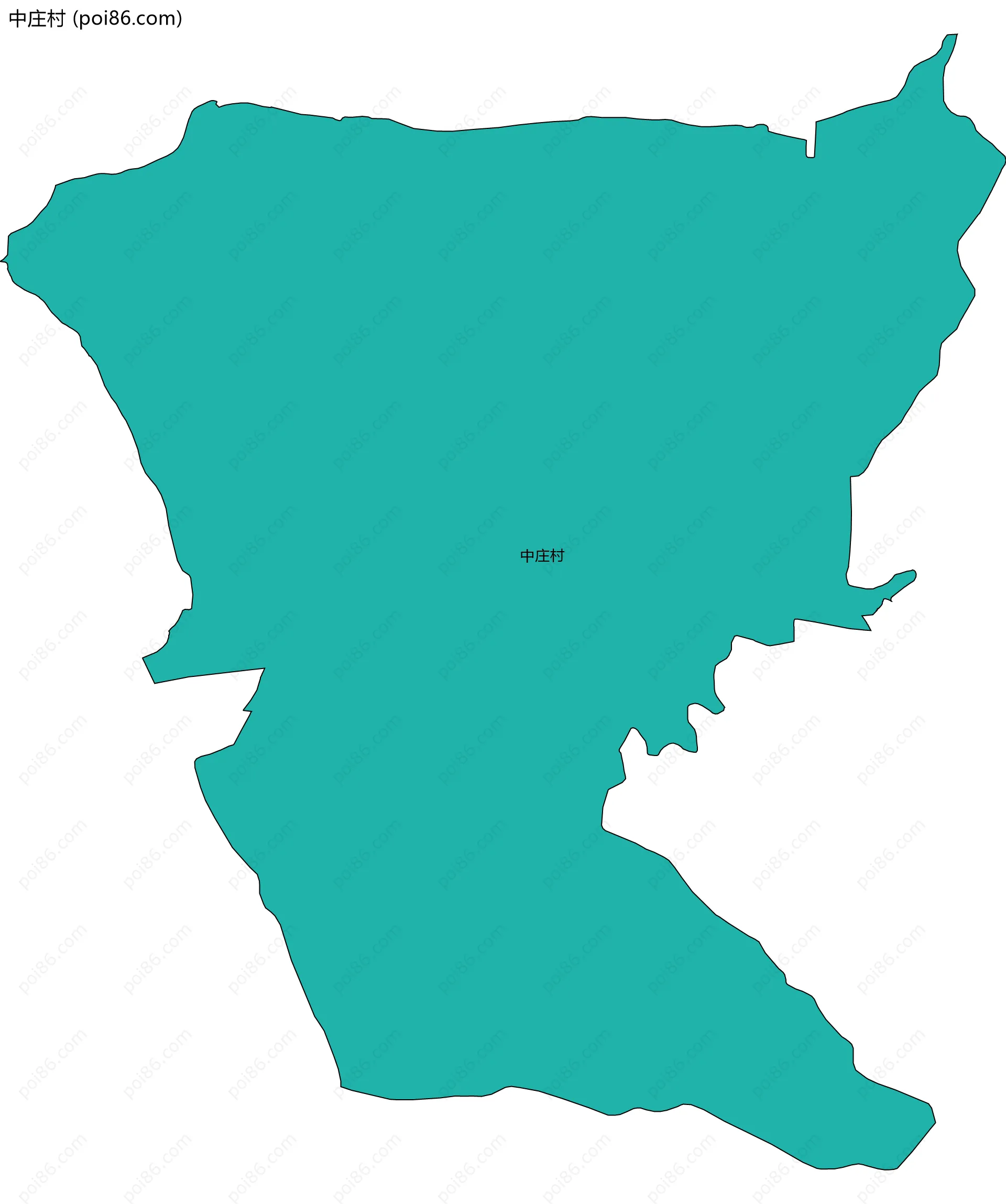 中庄村边界地图