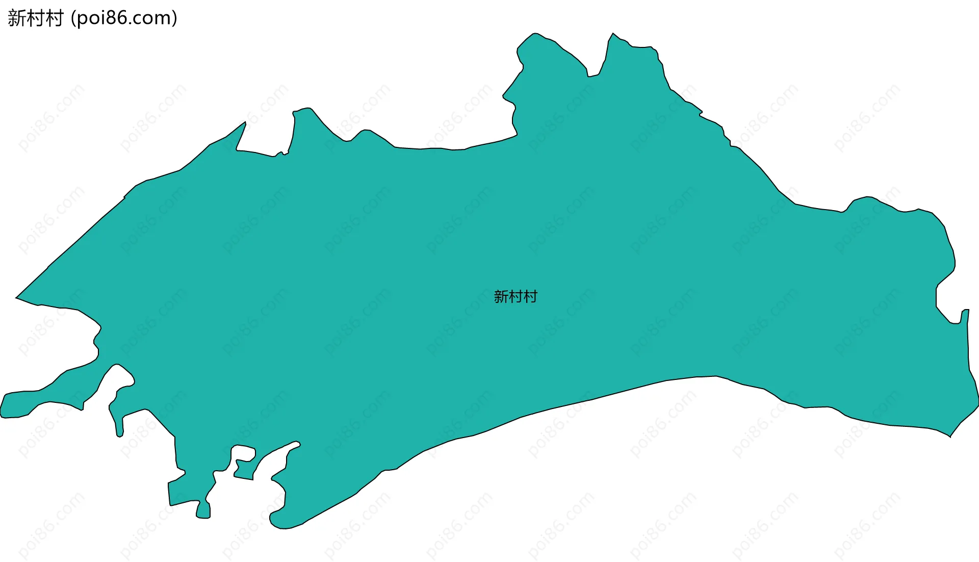 新村村边界地图