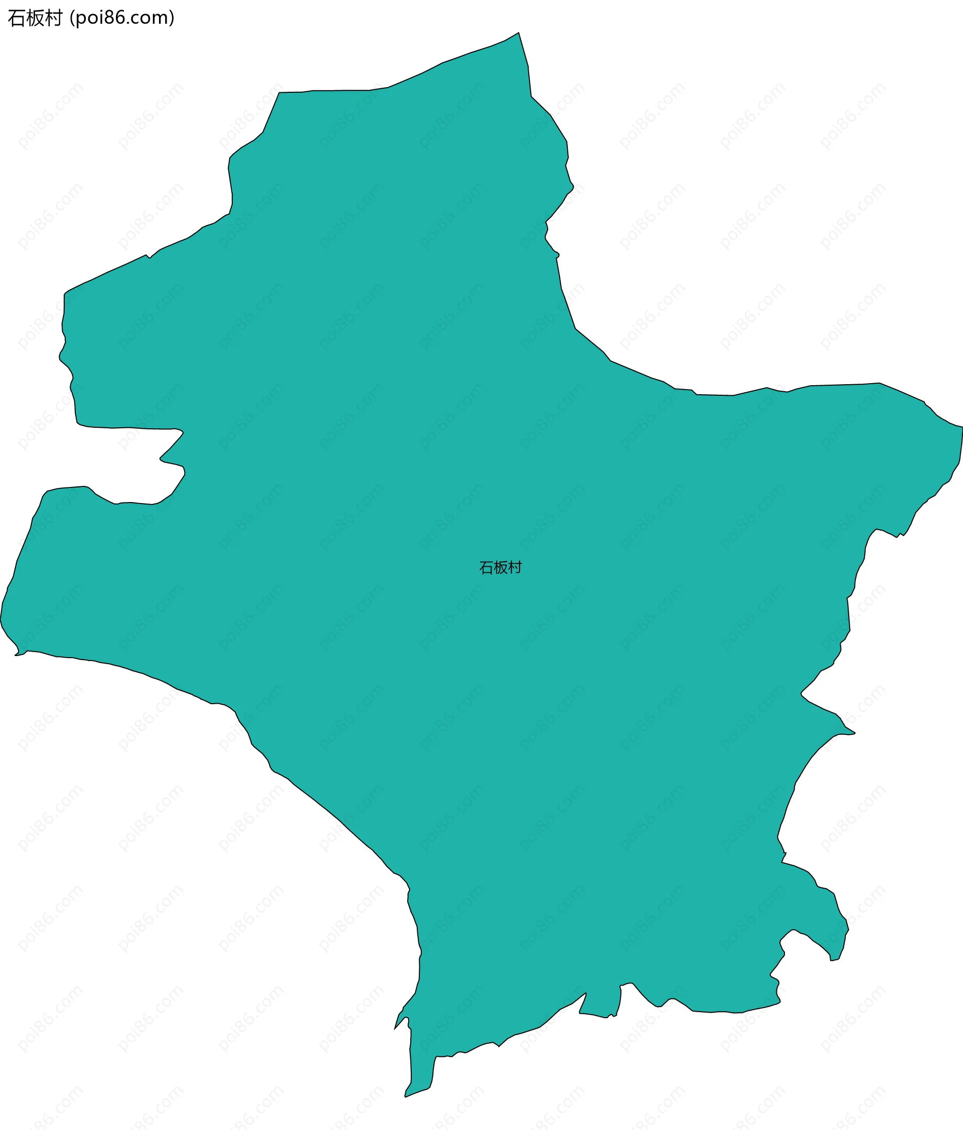 石板村边界地图