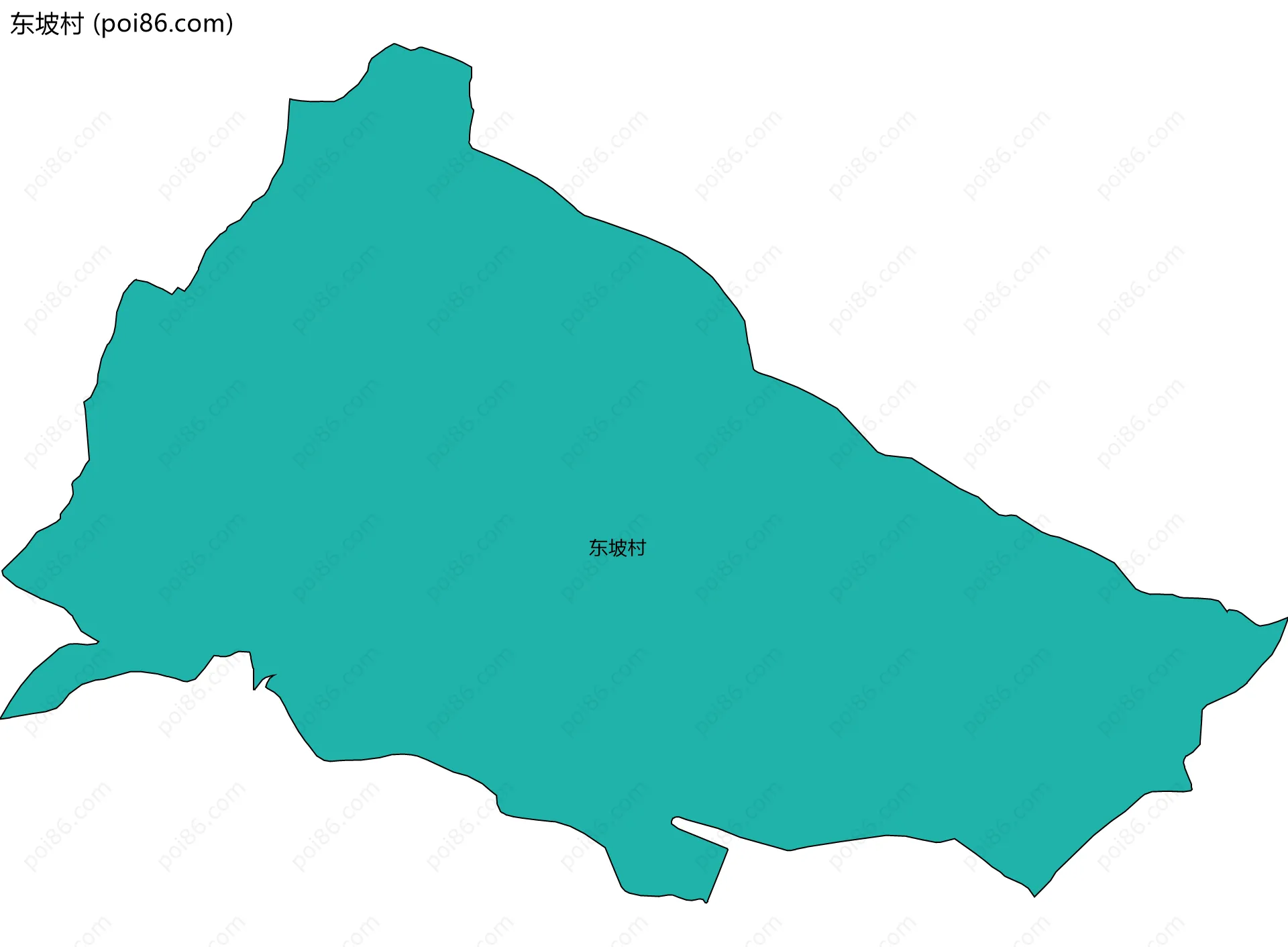 东坡村边界地图