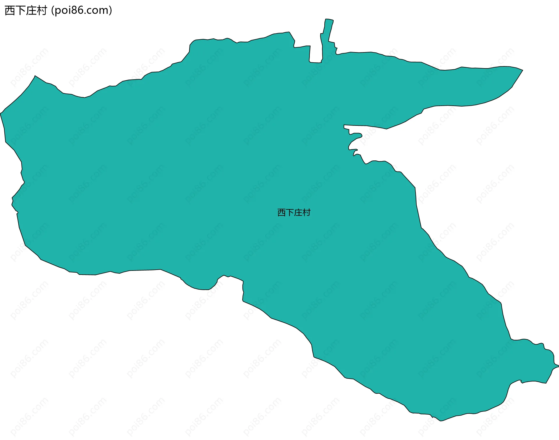 西下庄村边界地图