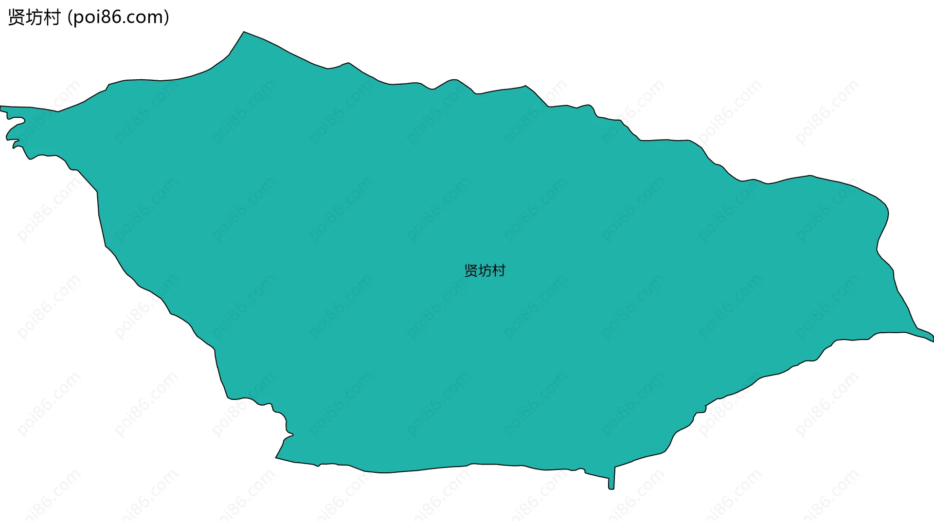 贤坊村边界地图